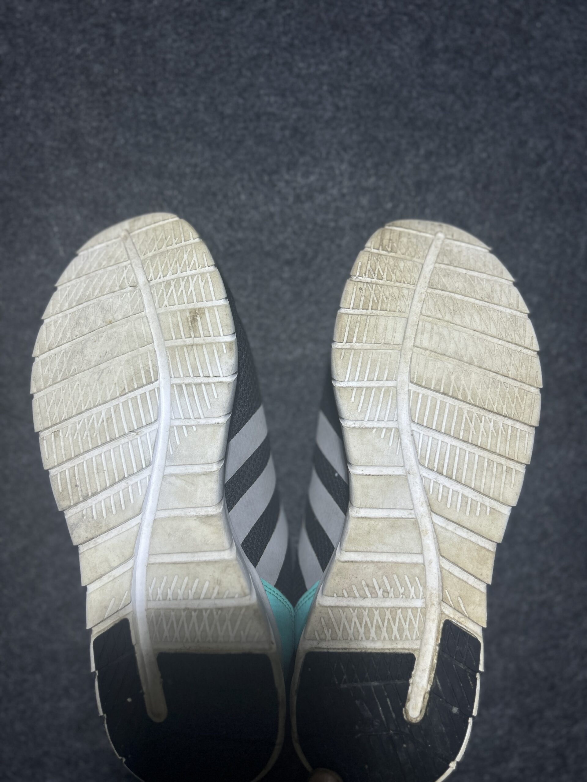 Adidas Lightweight Running Shoes Black & Teal | Size UK 7