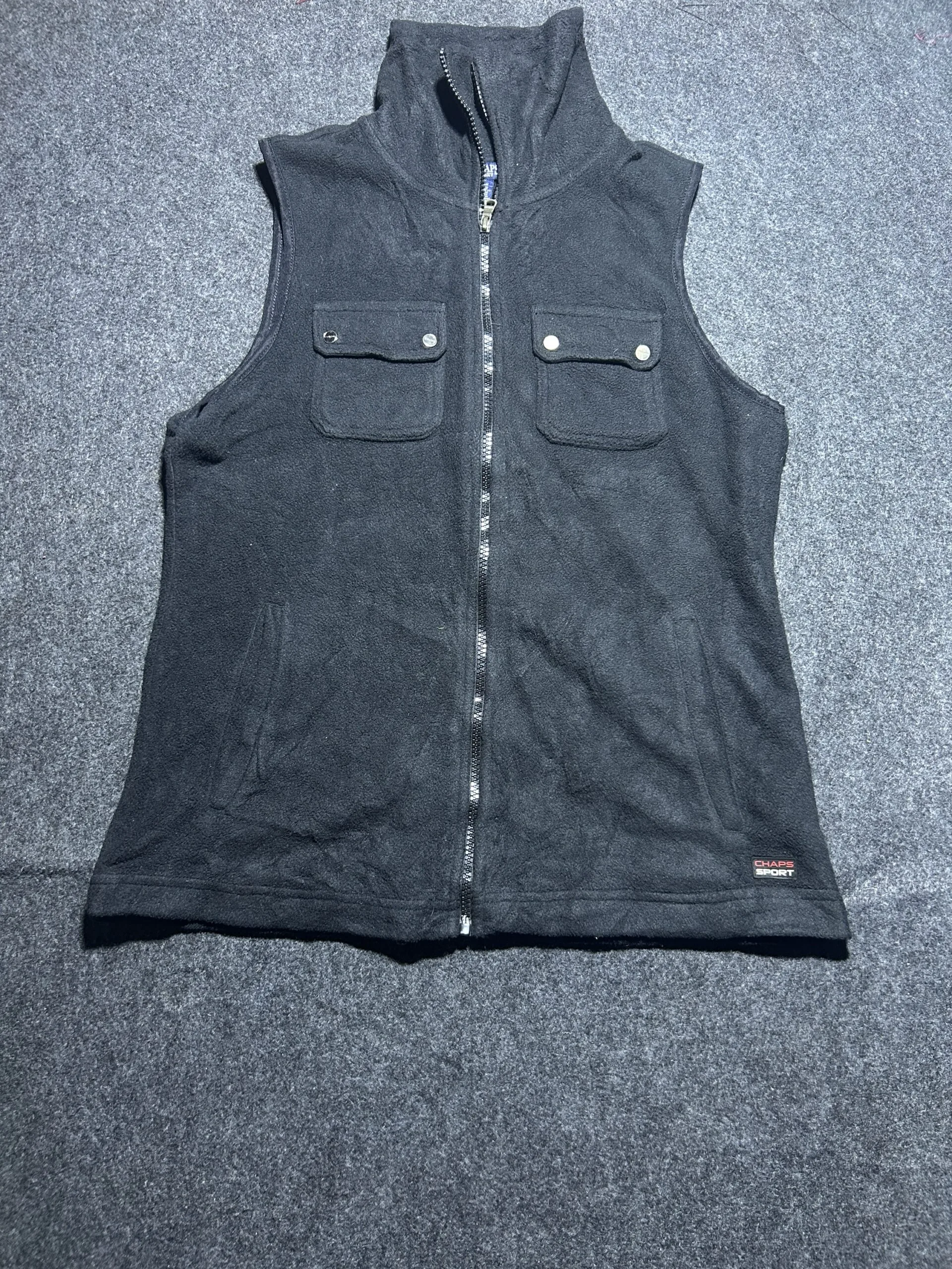 Chaps Sport Utility Sleeveless Jacket Black | S | Unisex