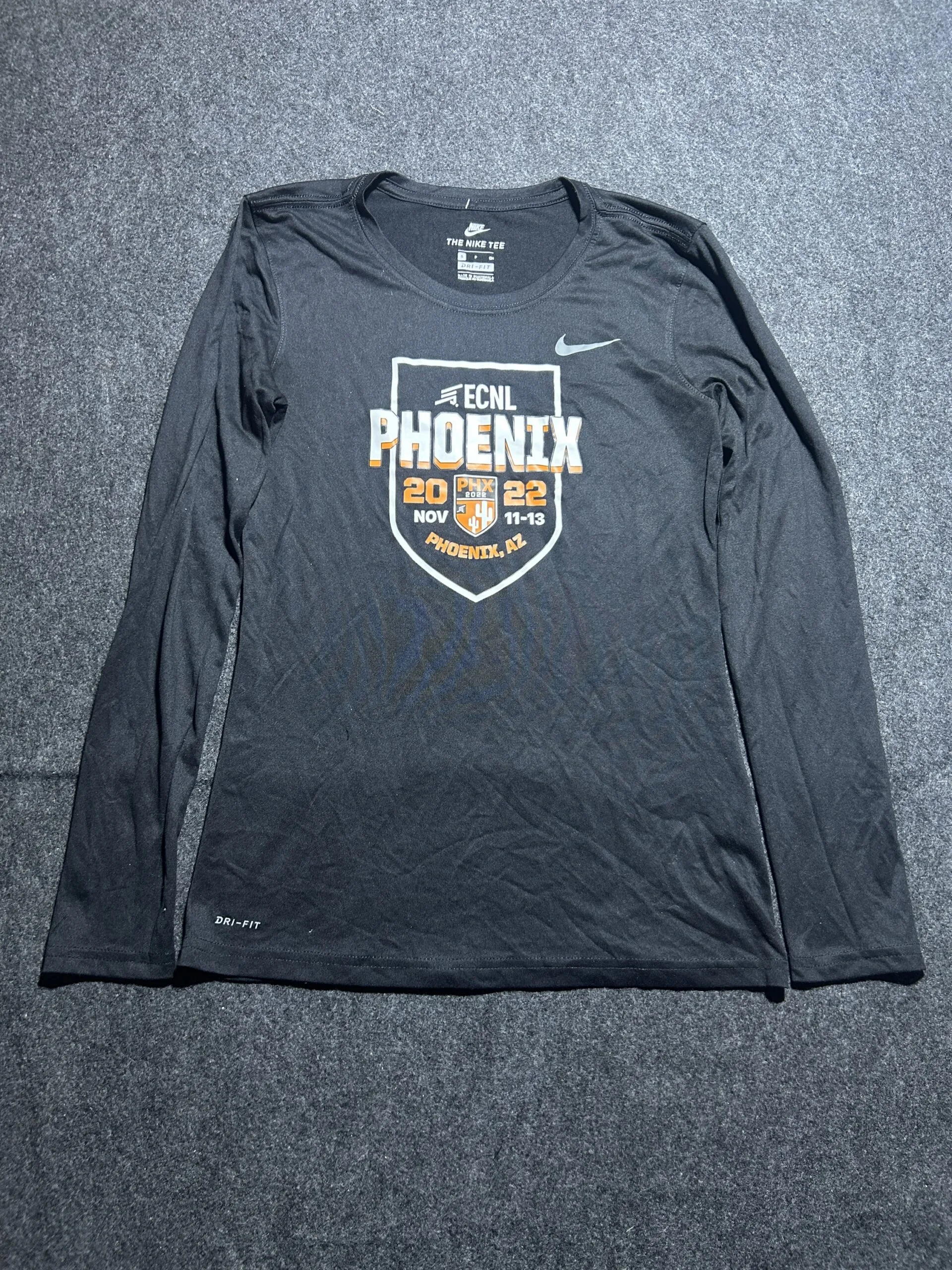 Nike Dri-FIT ECNL Phoenix Long Sleeve Tee | Black | Size S