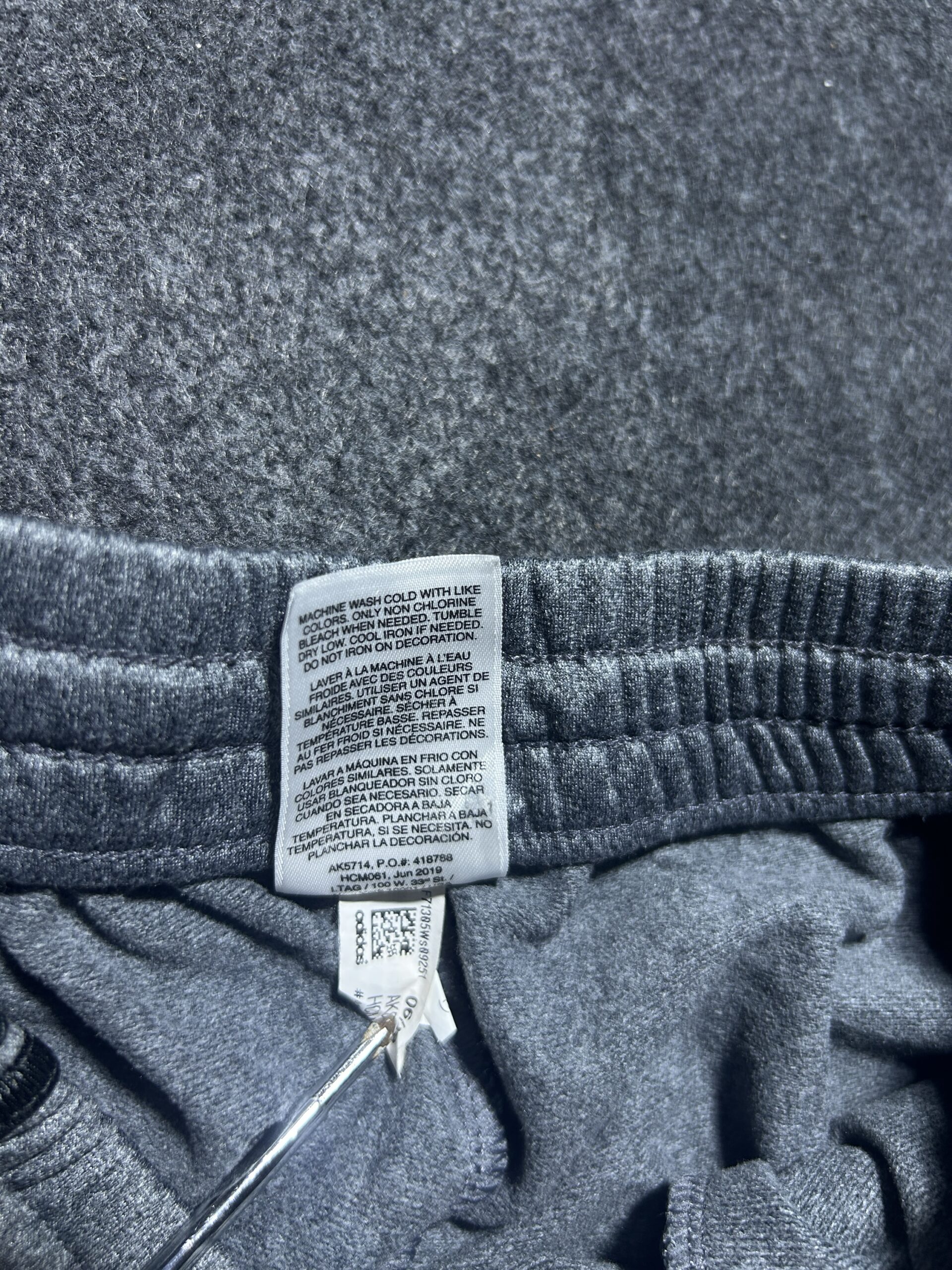 Adidas 3-Stripes Track Pant | Grey | Slim Fit | Elastic Waist 24-26 | Like New