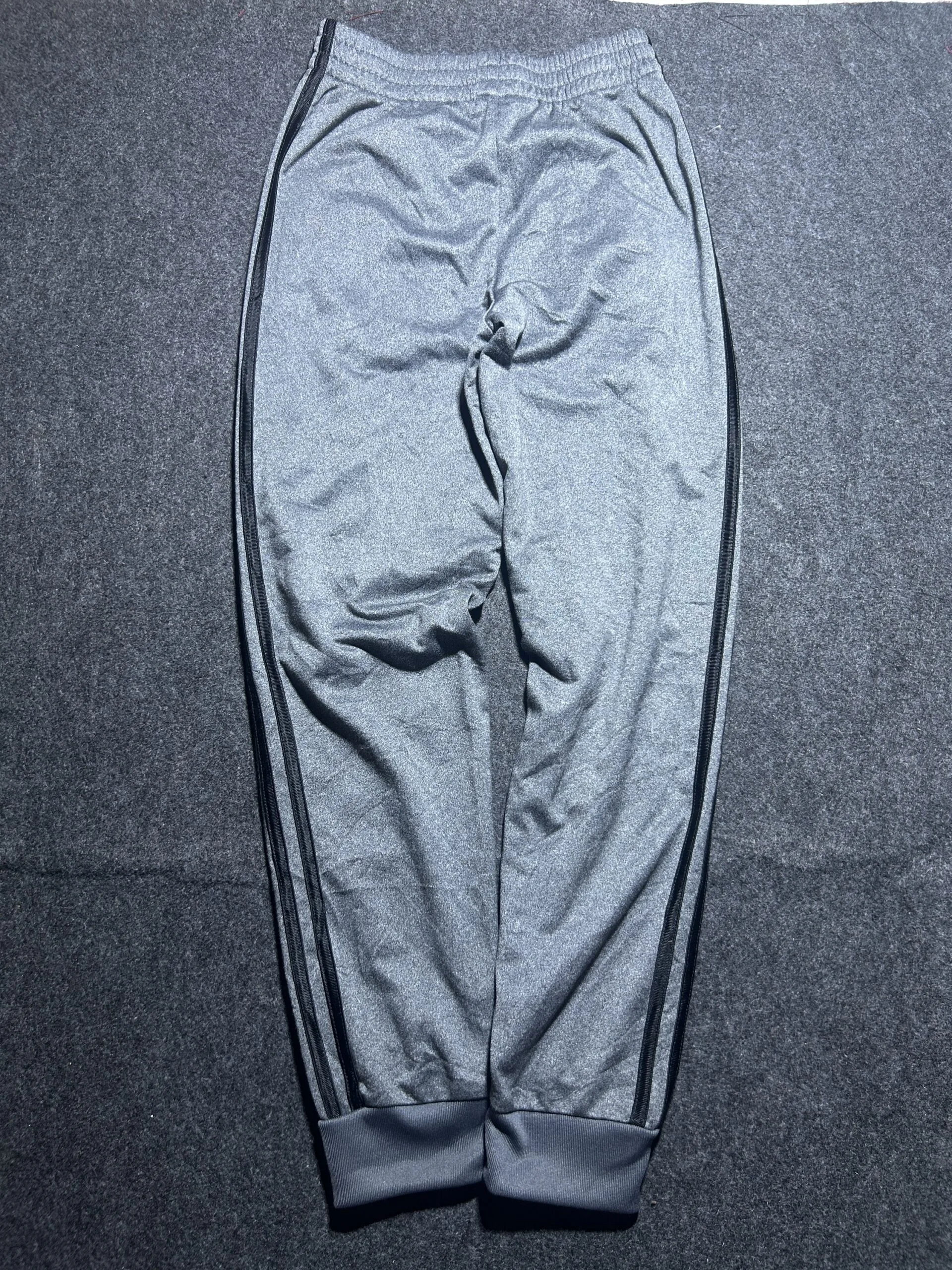 Adidas 3-Stripes Track Pant | Grey | Slim Fit | Elastic Waist 24-26 | Like New