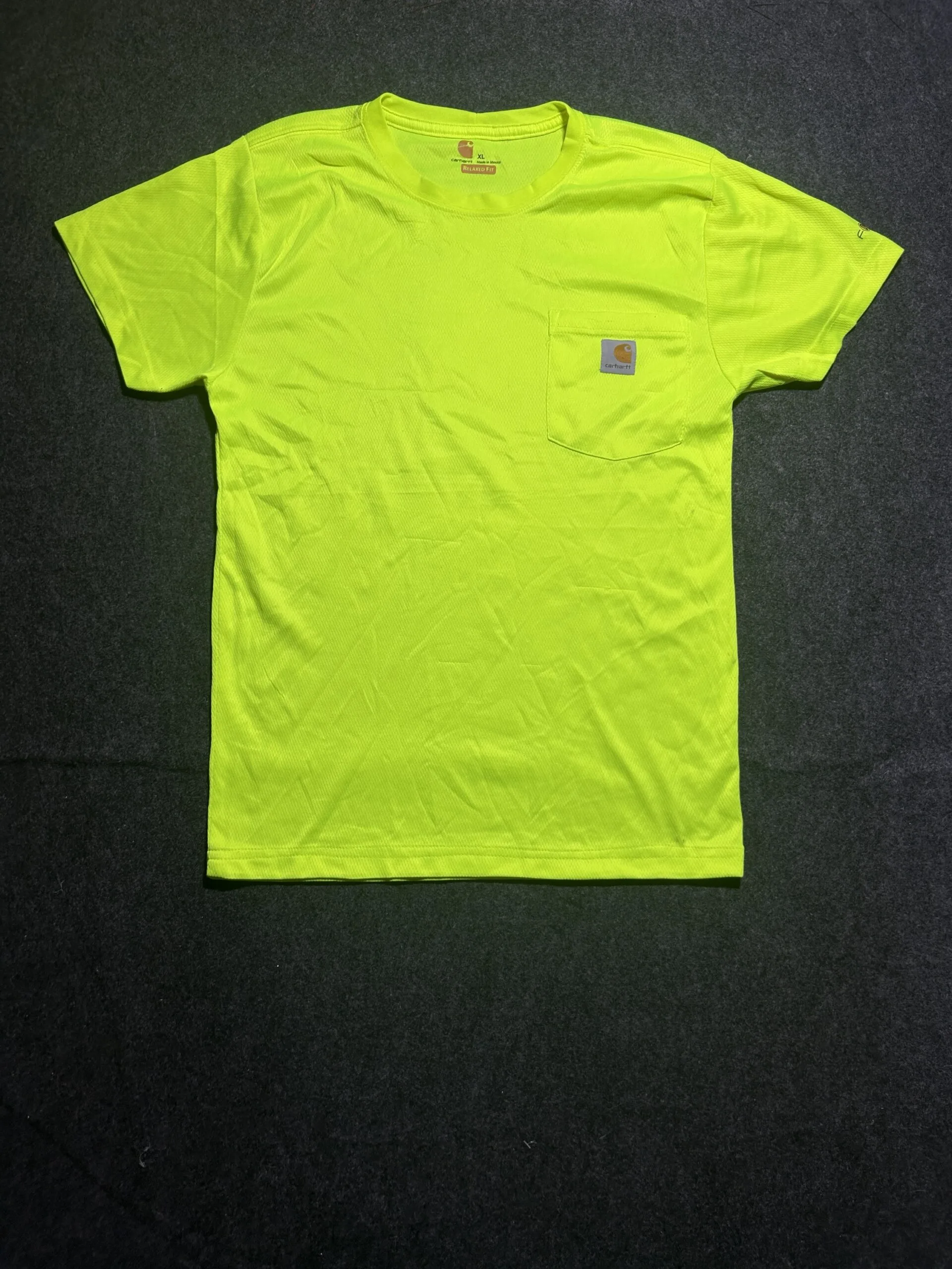 Carhartt Force Pocket T-Shirt | Neon Green | Relaxed Fit | Size M