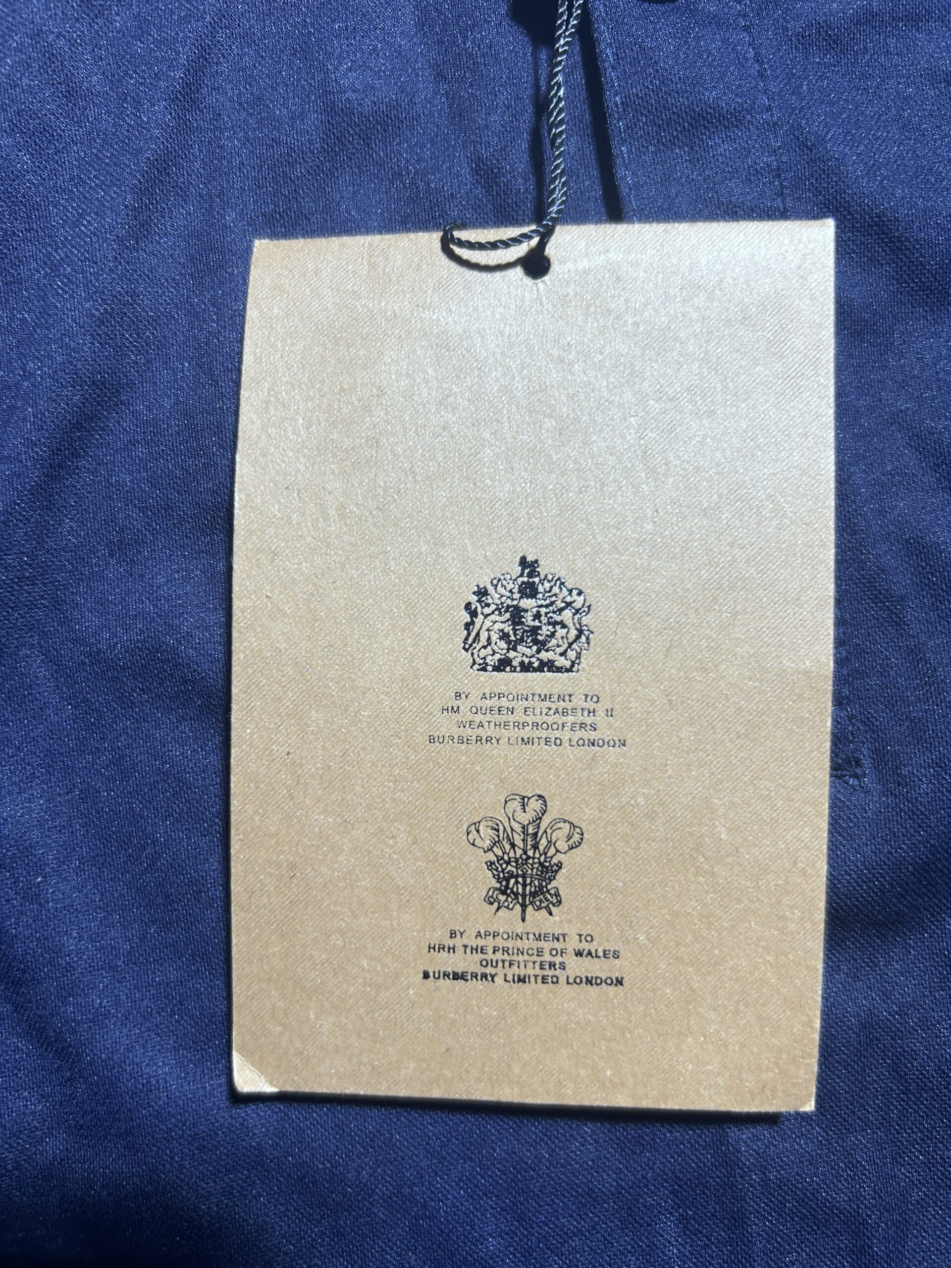 Burberry Polo T-Shirt | Navy Blue | Signature Collar | Size L