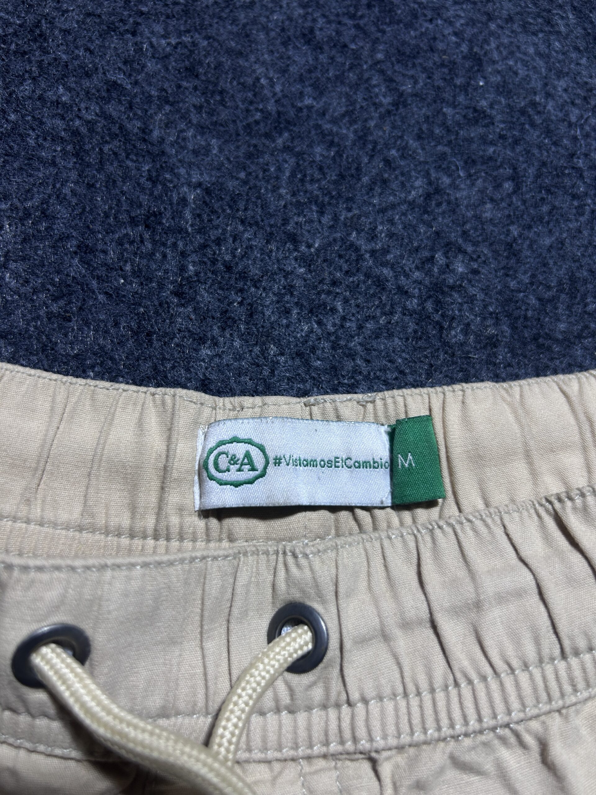 C&A Cargo Track Pants Beige | Utility Style | Size M (32–34) | Premium Cotton