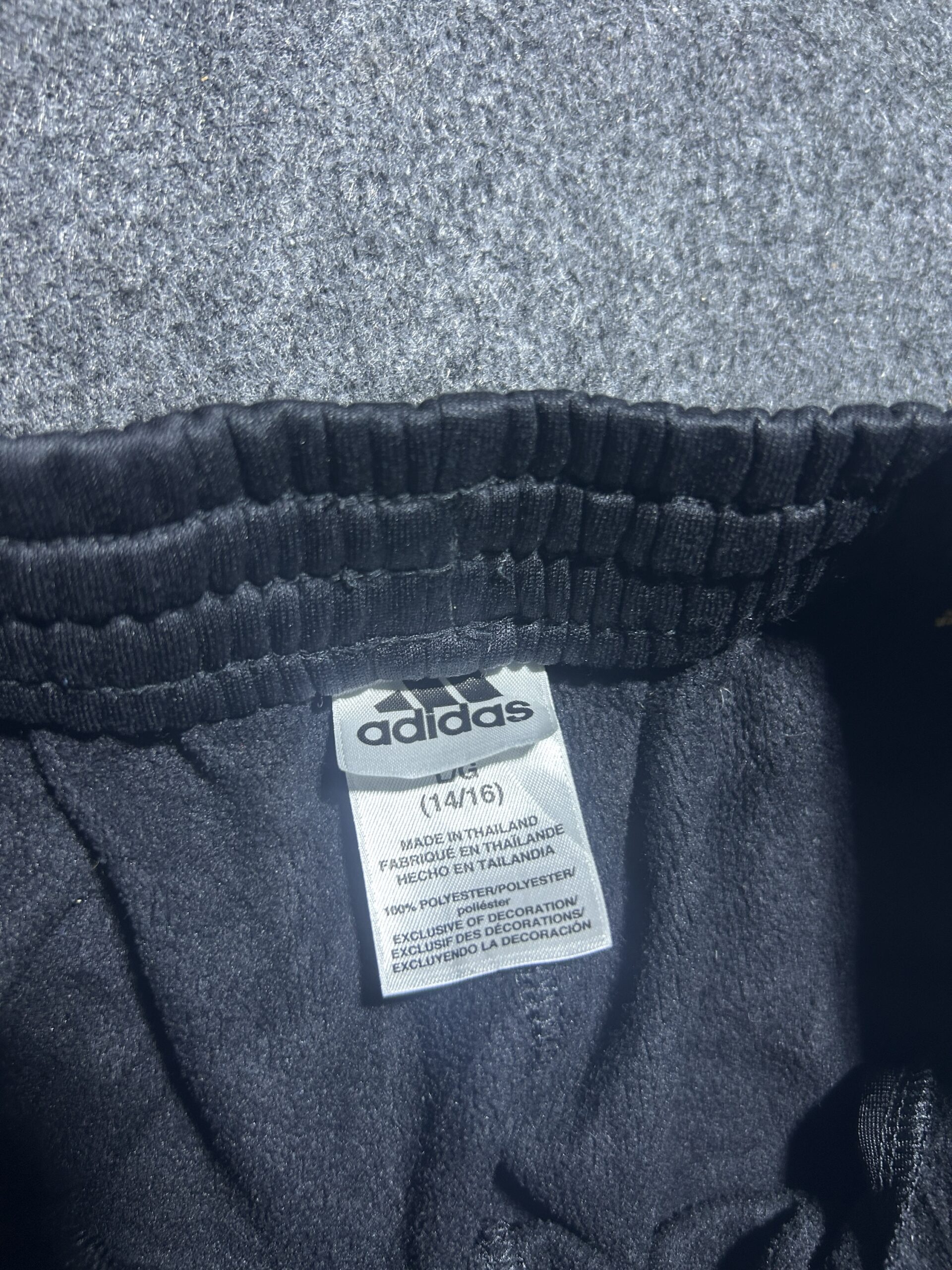 Adidas Track Pants | Black 3-Stripes | Regular Fit | Wide Bottom | Size 26-28