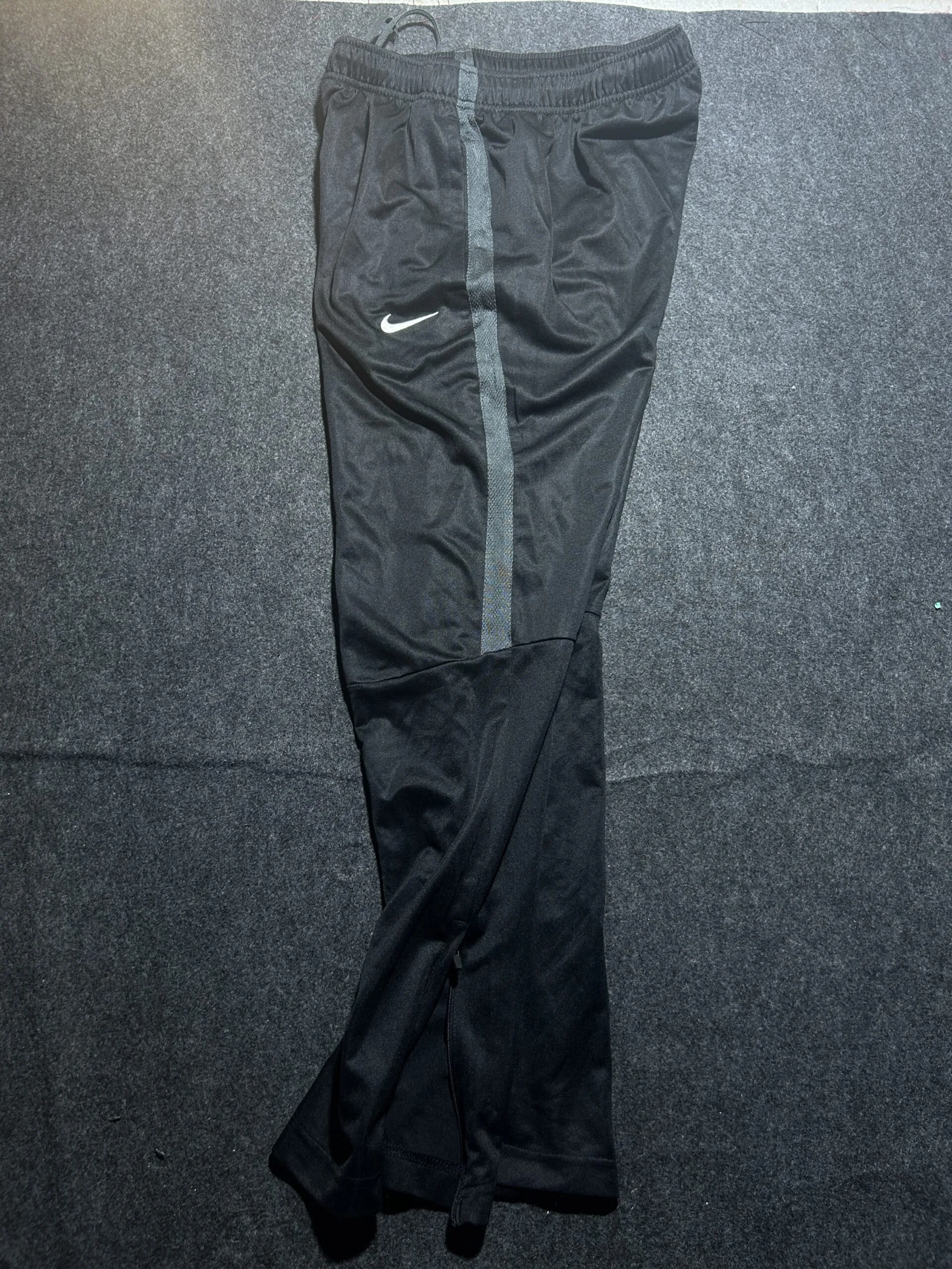 Nike Dri-FIT Track Pants | Black | Ankle Zip | Slim Fit | Waist 28-30