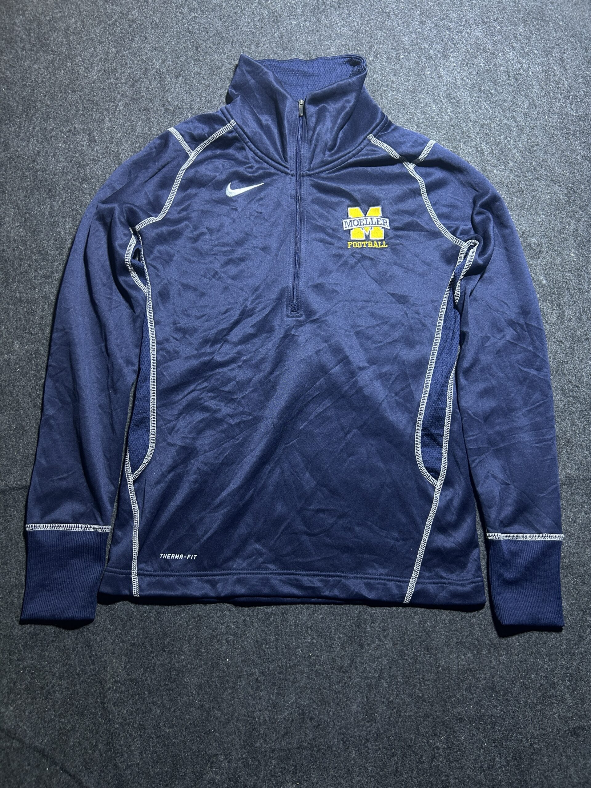 Nike Therma-FIT Quarter Zip Sweatshirt | Navy Blue | Size 38-39 | Like New