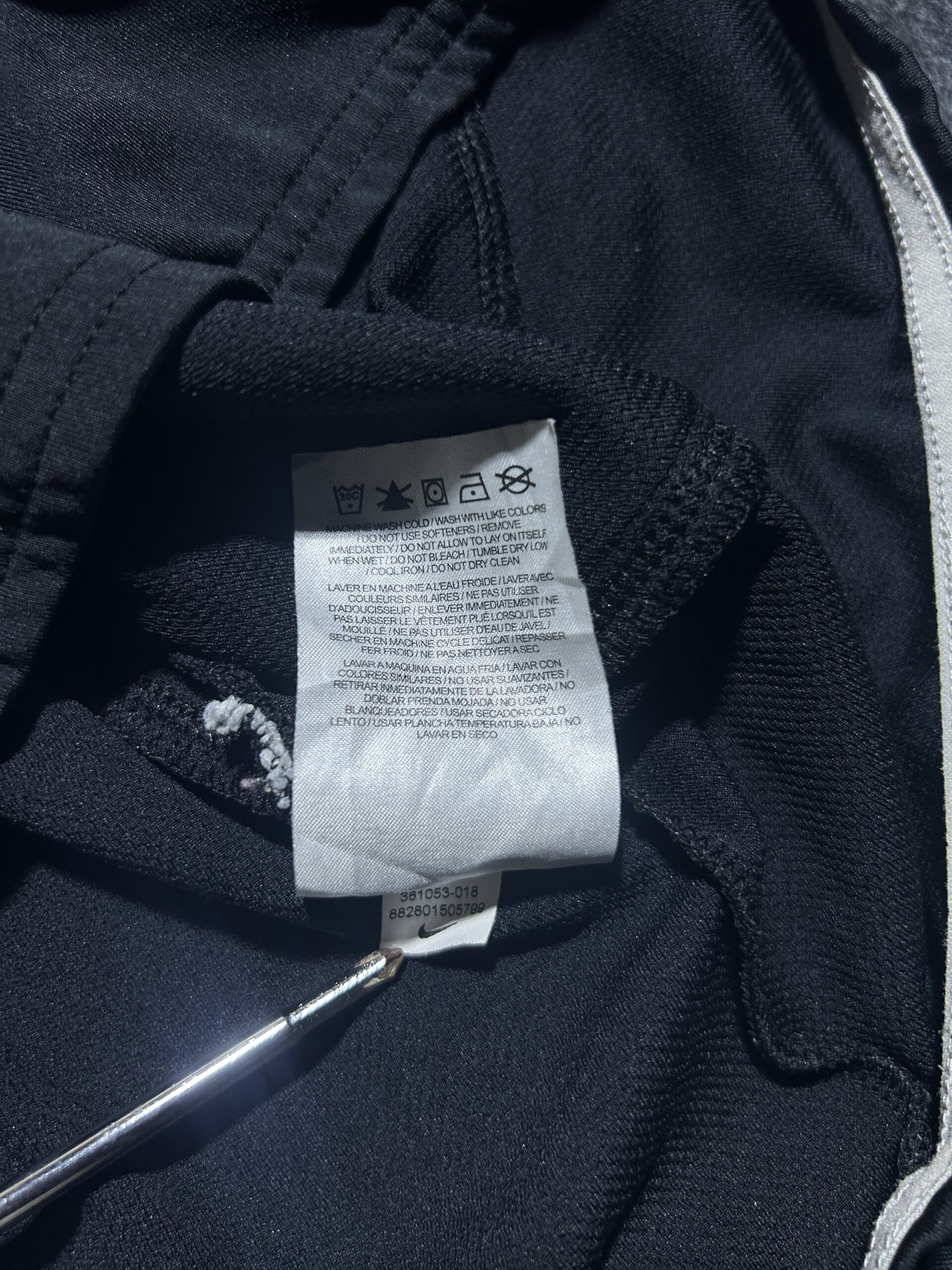 Nike Dri-FIT Hoodie | Black | Quarter Zip | Athletic Fit | Size L