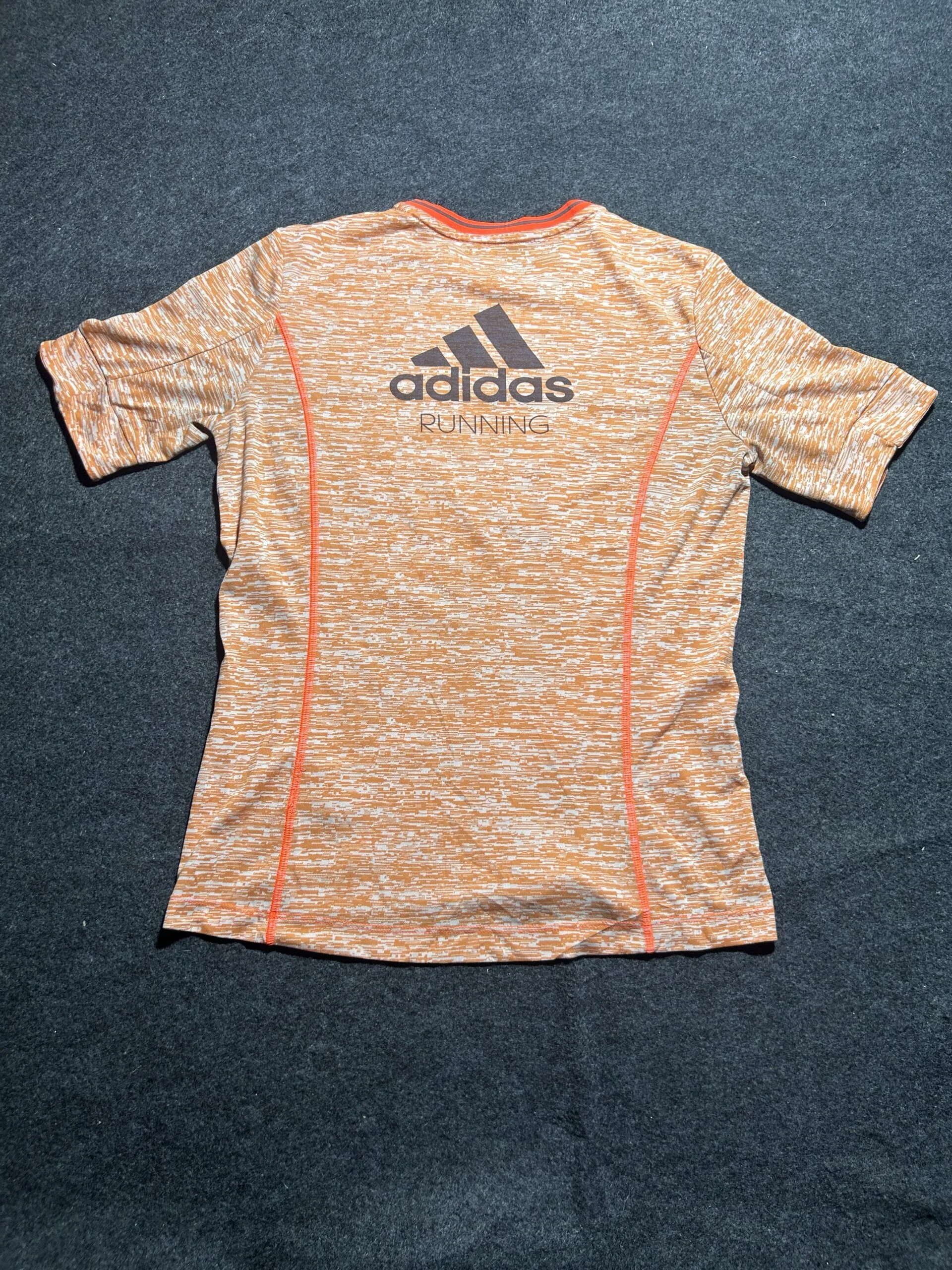 Adidas Climalite PureBOOST Running T-Shirt Orange | Lightweight Gym Sports Tee (M)