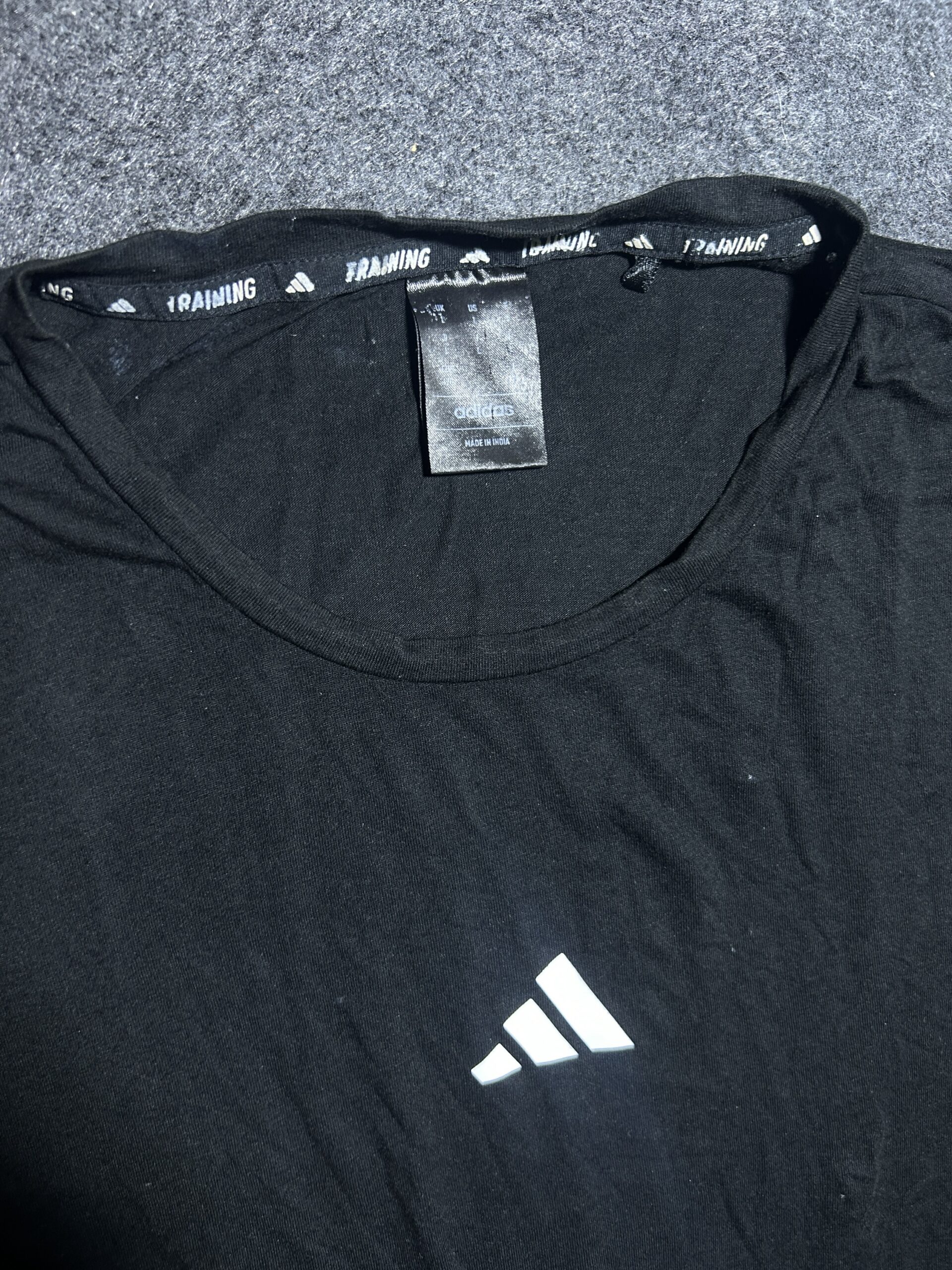 Adidas Running Black Full Sleeve T-Shirt | Lightweight Performance Sports Tee (L/XL)