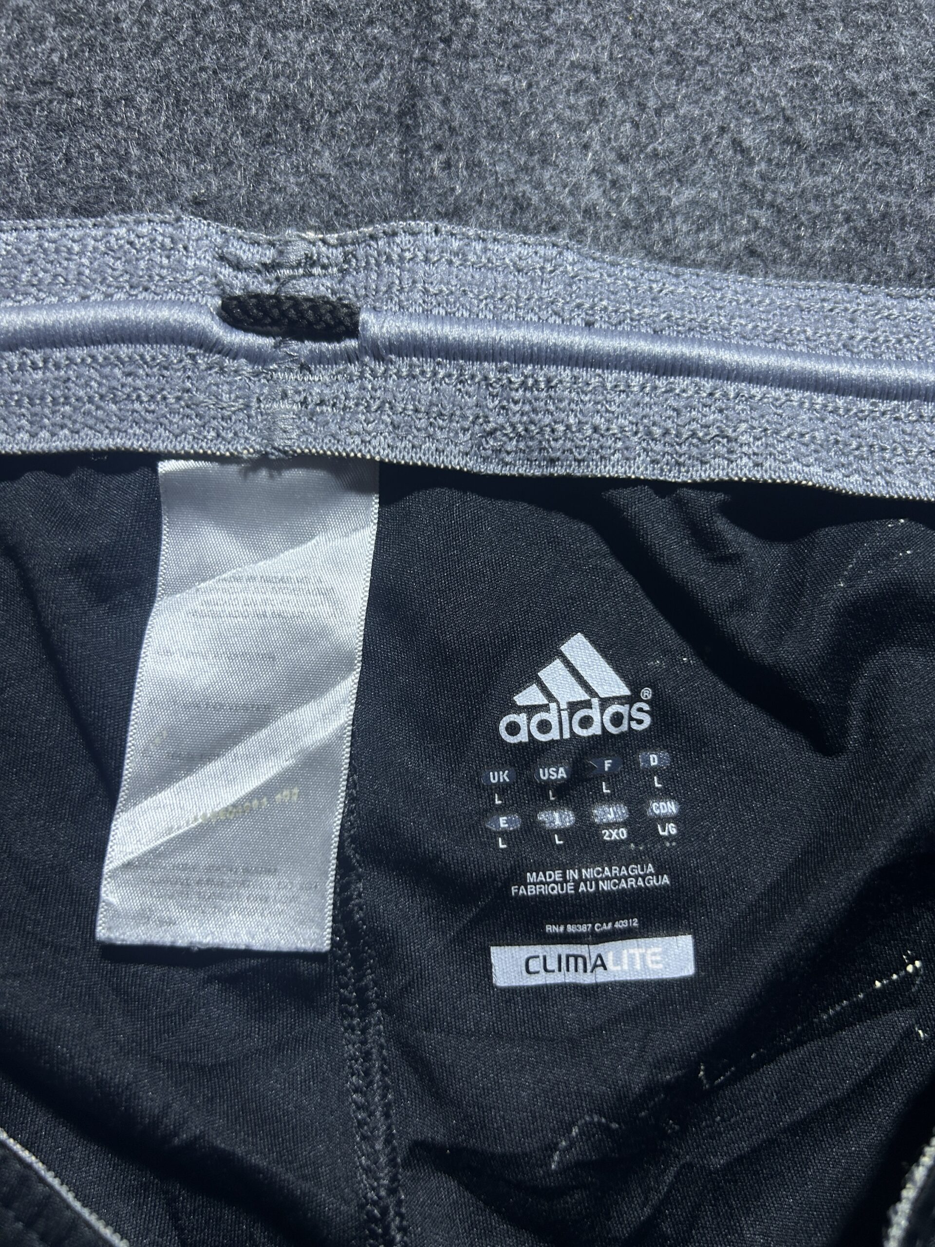 Adidas Climalite Performance Shorts Black Grey Panel Size 38-42