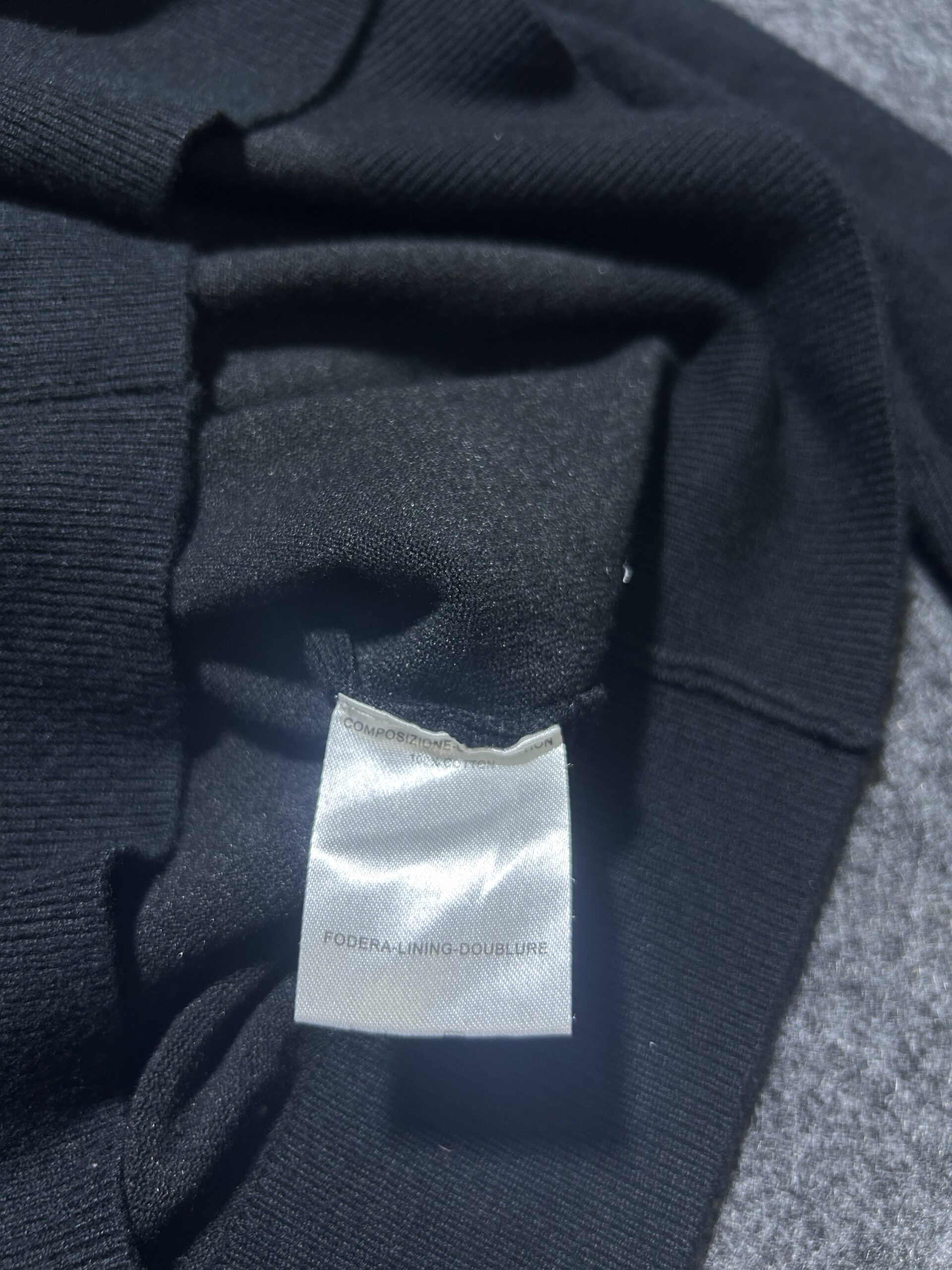 Black V-Neck Designer Knit Sweater | Luxury Style | Size L