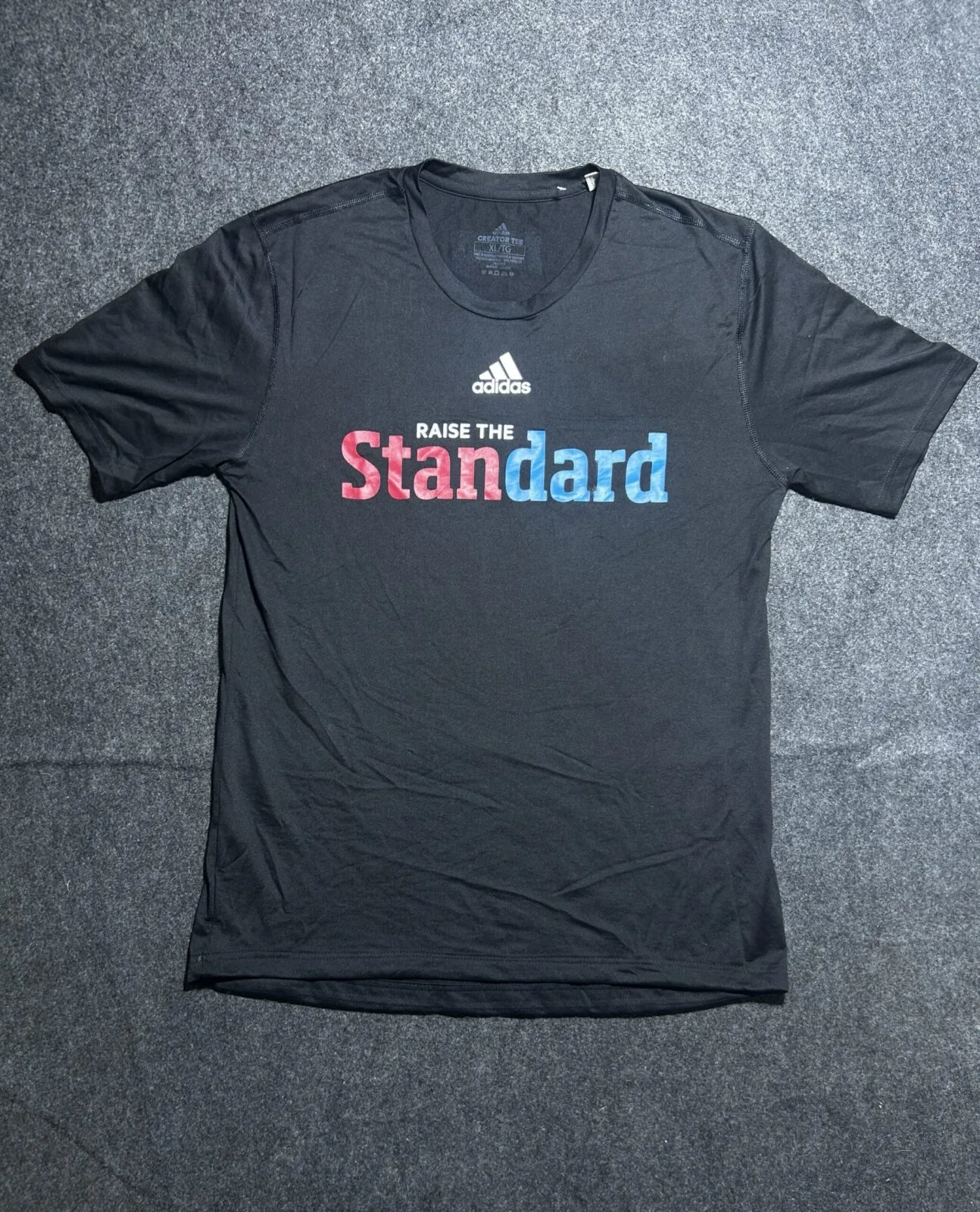 Adidas Black Graphic T-Shirt | “Raise The Standard” | Size M | Good Condition