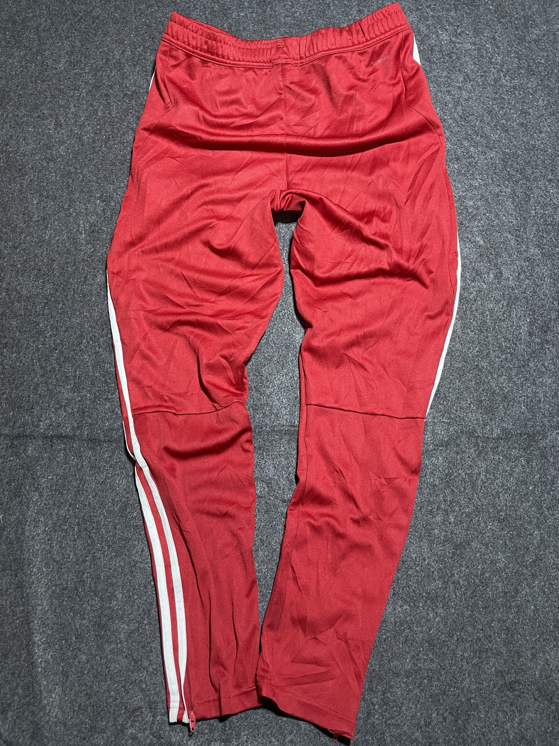 Adidas Original Climacool 3 Strips Track Pant | Ankle Zip | 28-32 | Red | Unisex