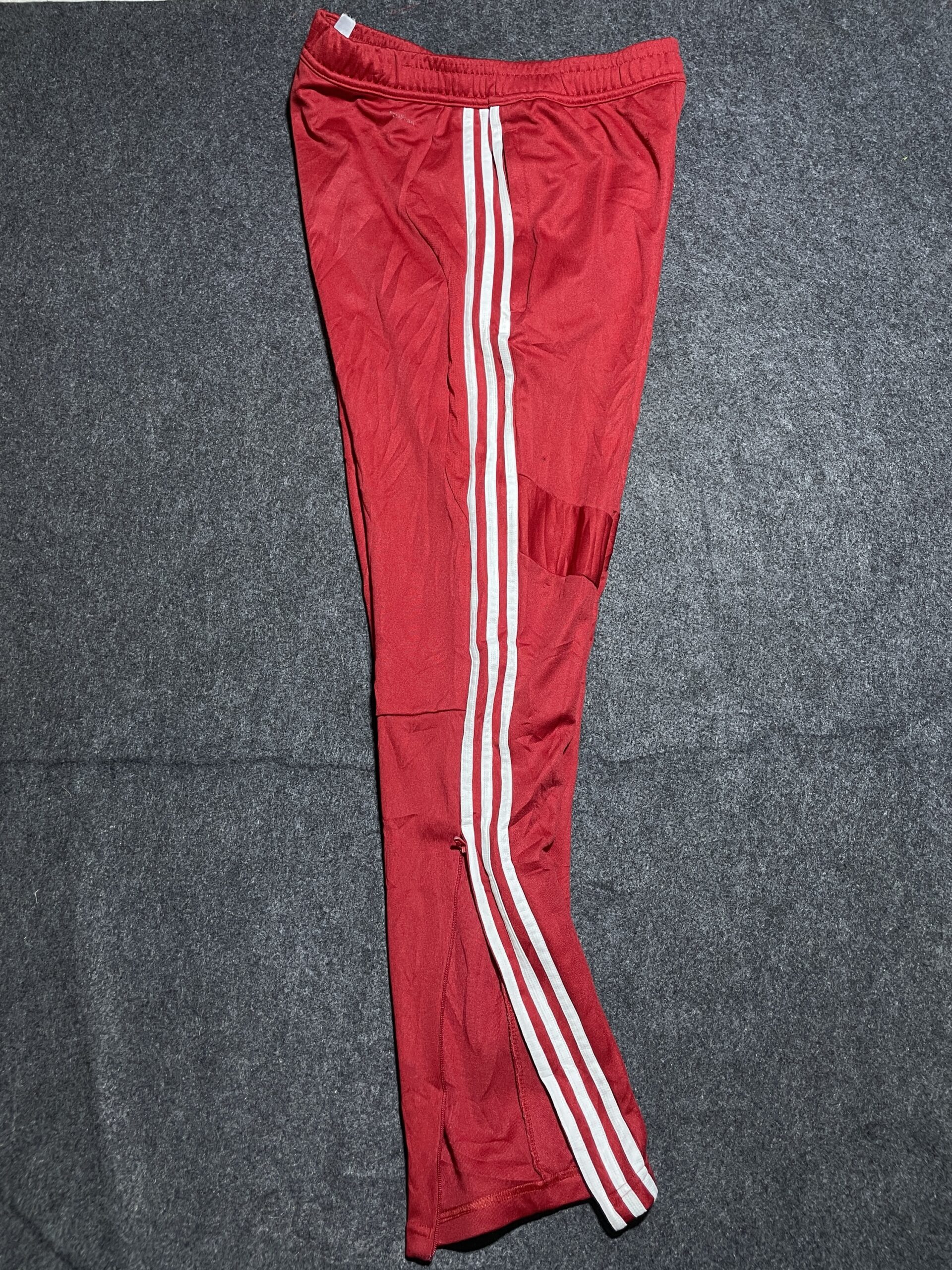 Adidas Original Climacool 3 Strips Track Pant | Ankle Zip | 28-32 | Red | Unisex