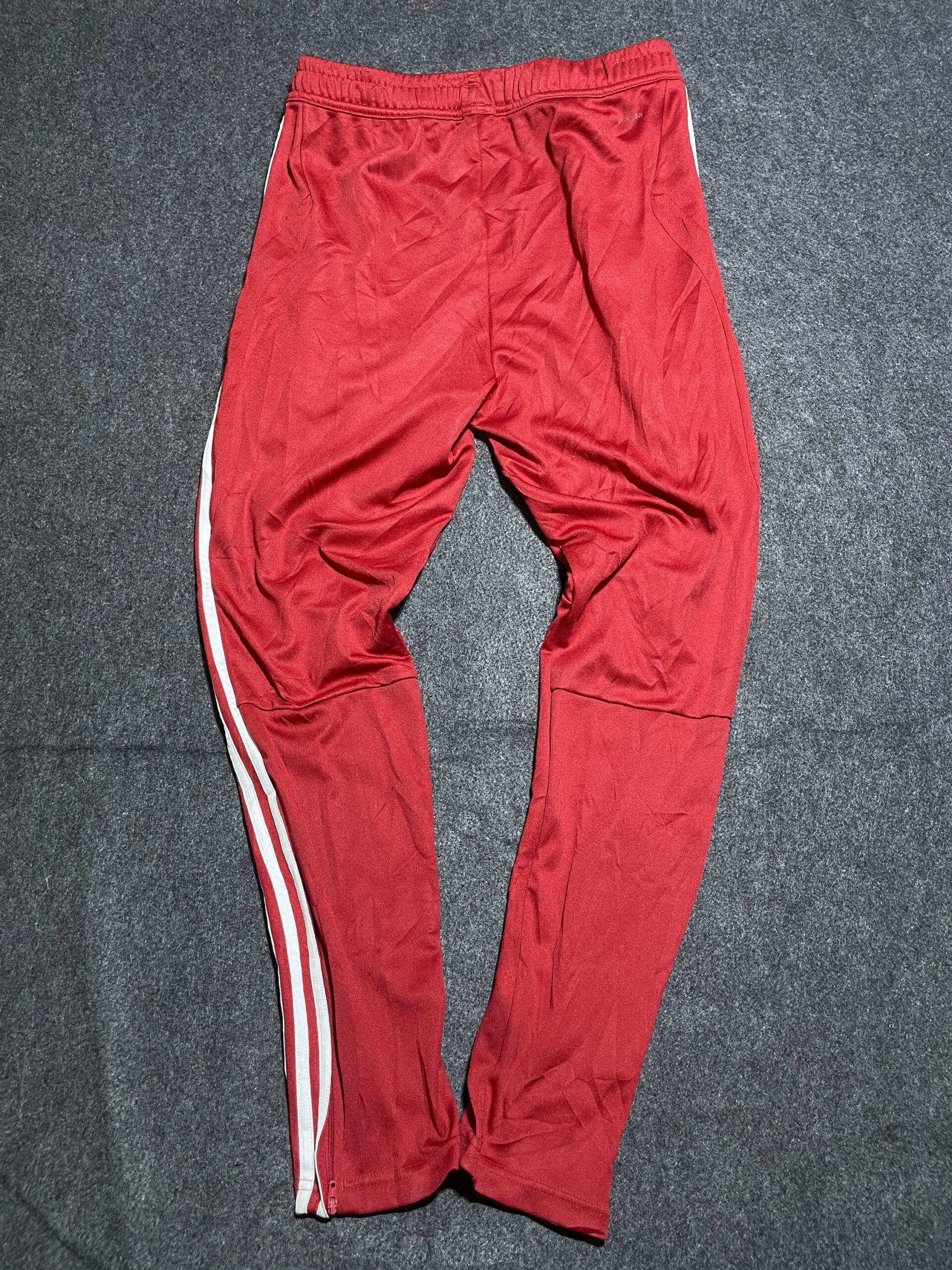Adidas Original Climacool 3 Strips Track Pant | Ankle Zip | 28-32 | Red | Unisex