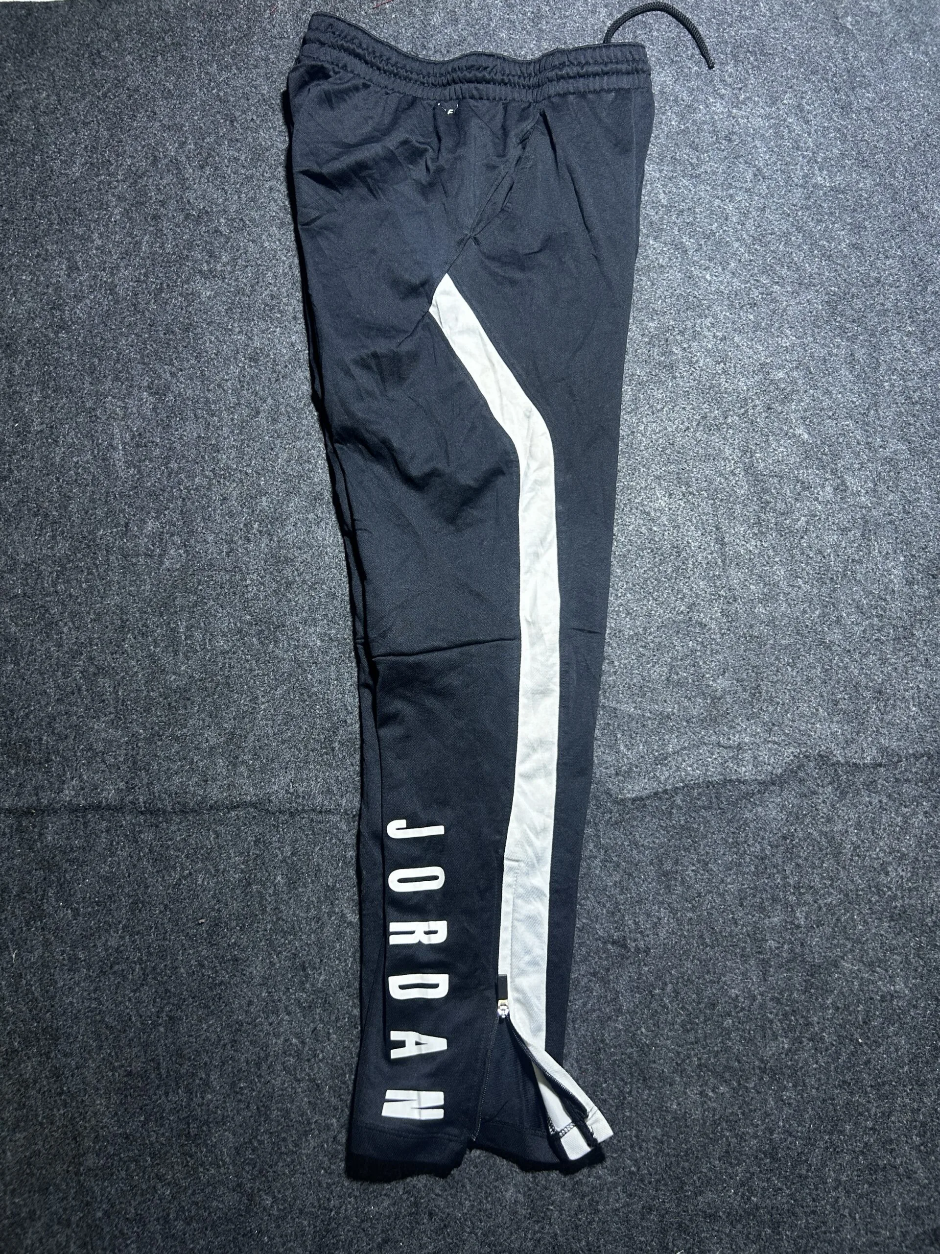 Air Jordan Track Pants Black | Slim Fit Joggers | Zip Hem | Men’s S/M