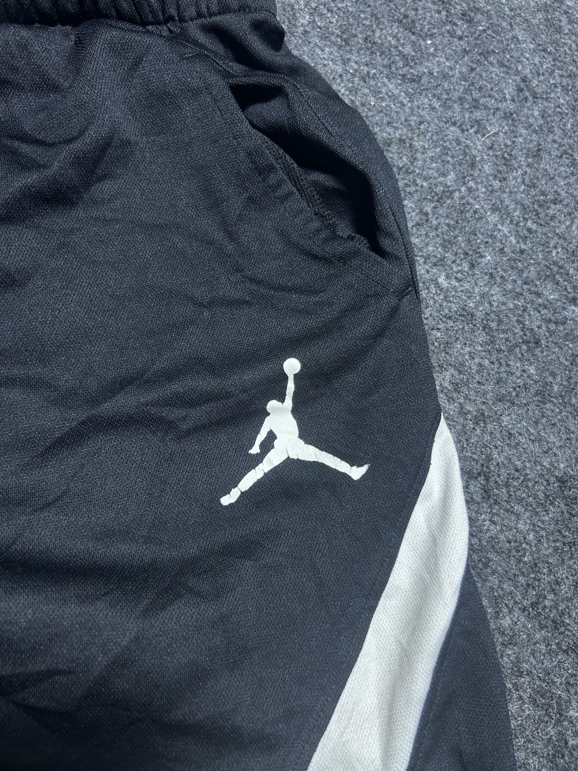 Air Jordan Track Pants Black | Slim Fit Joggers | Zip Hem | Men’s S/M