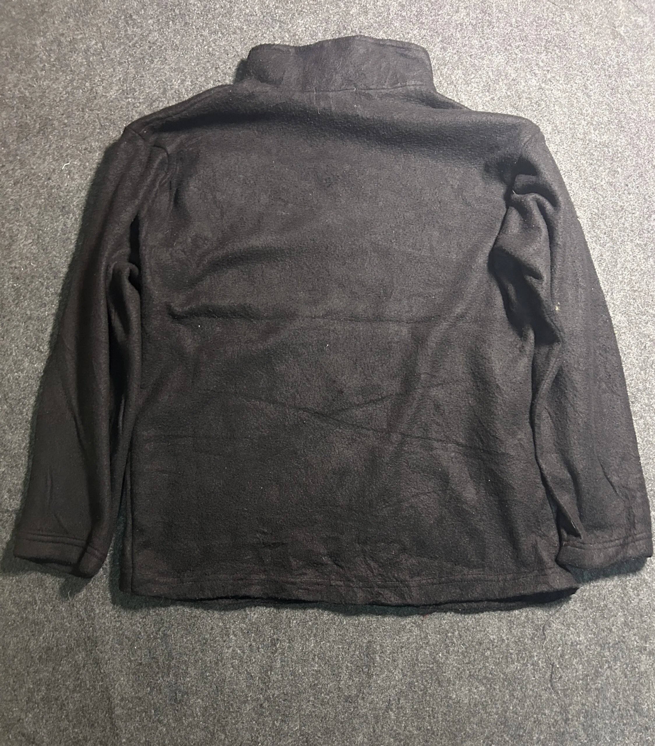 Tommy Hilfiger Black Quarter Zip Fleece Pullover (Size L–XL Fit)