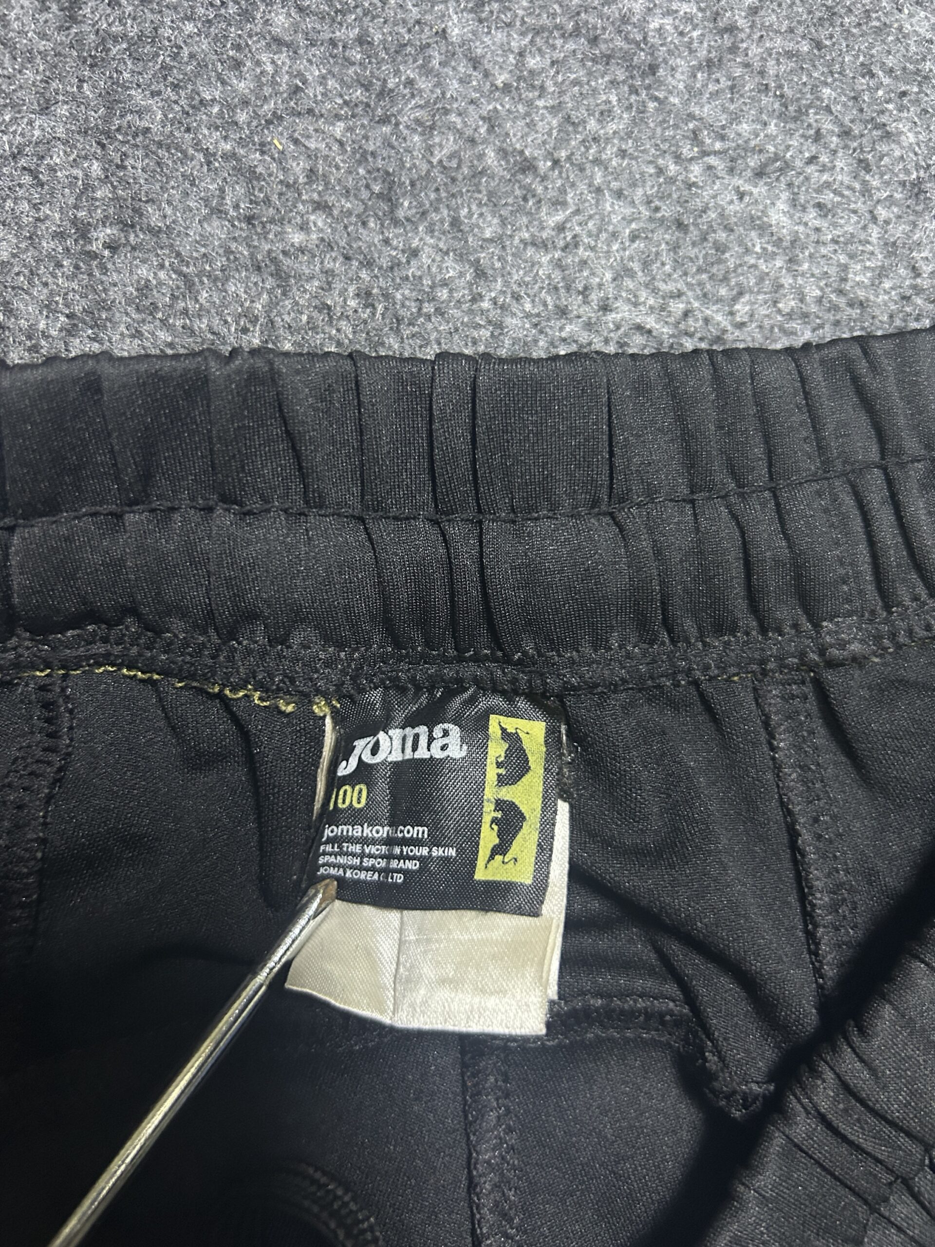 Joma Black Track Pants with Ankle Zip (Size M/ L)