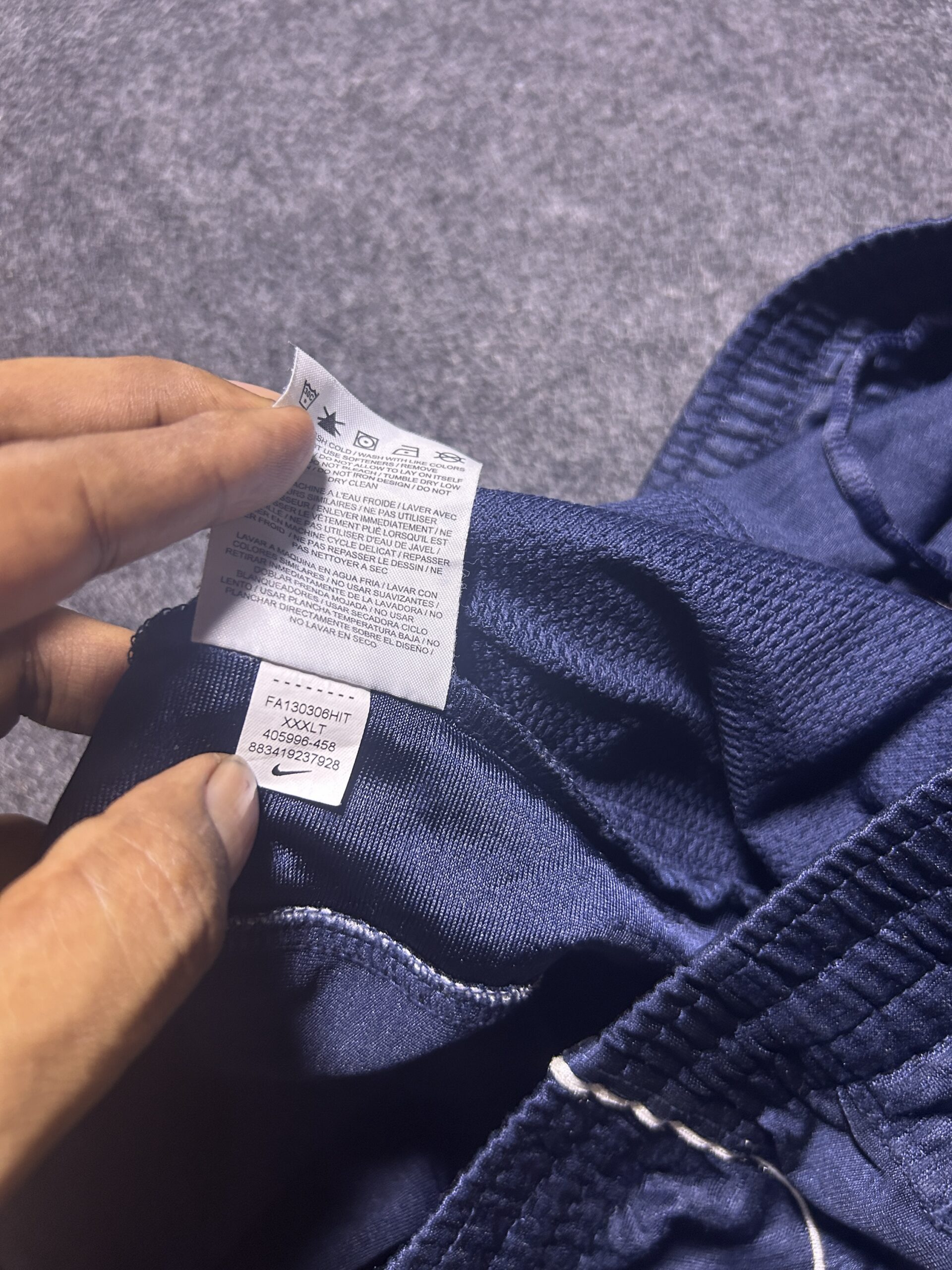 Nike Training Shorts Navy Pattern | XL (40–46 Waist)