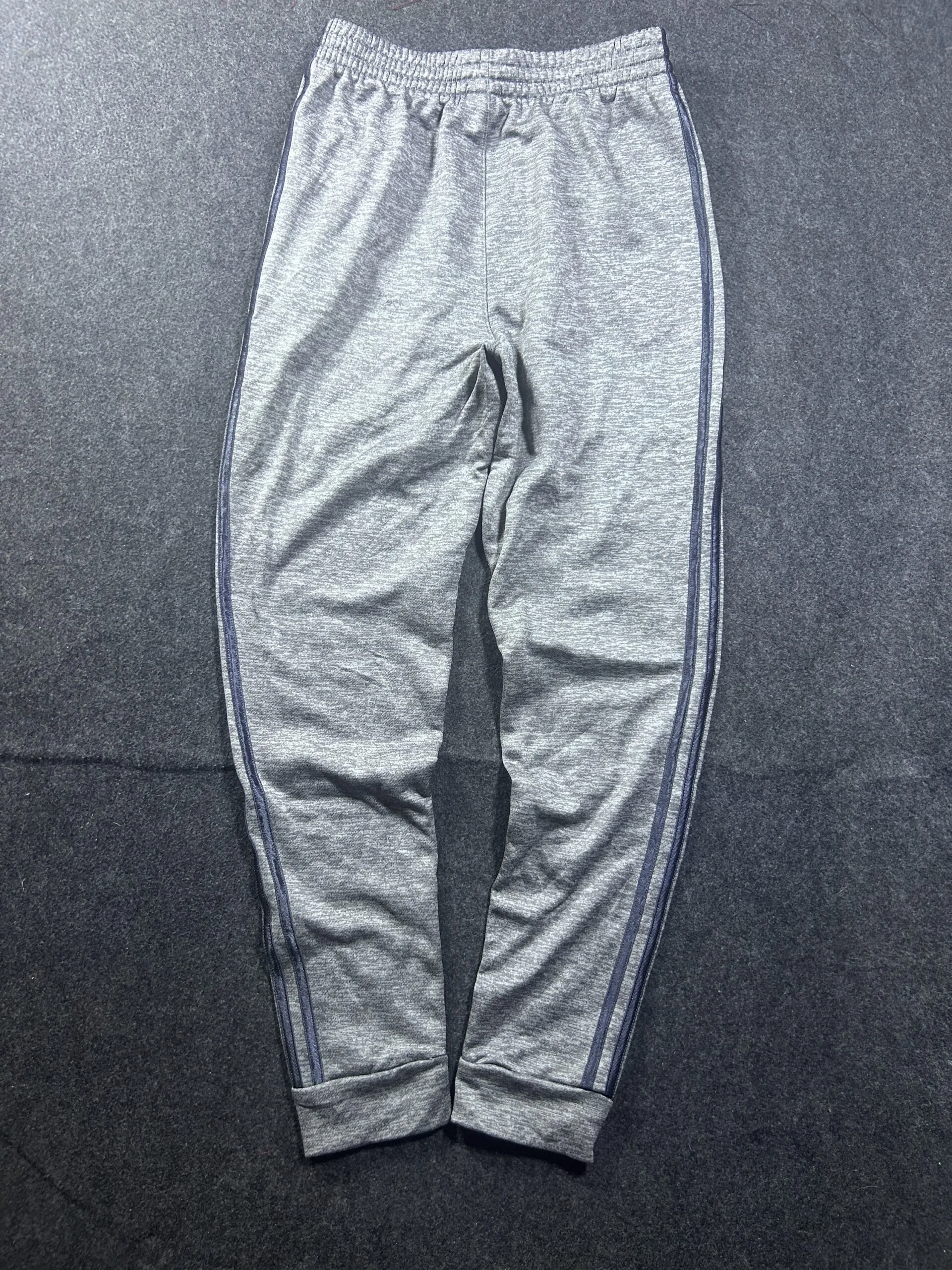 Adidas Grey Track Pants | 3-Stripes | Slim Fit | W 26-30