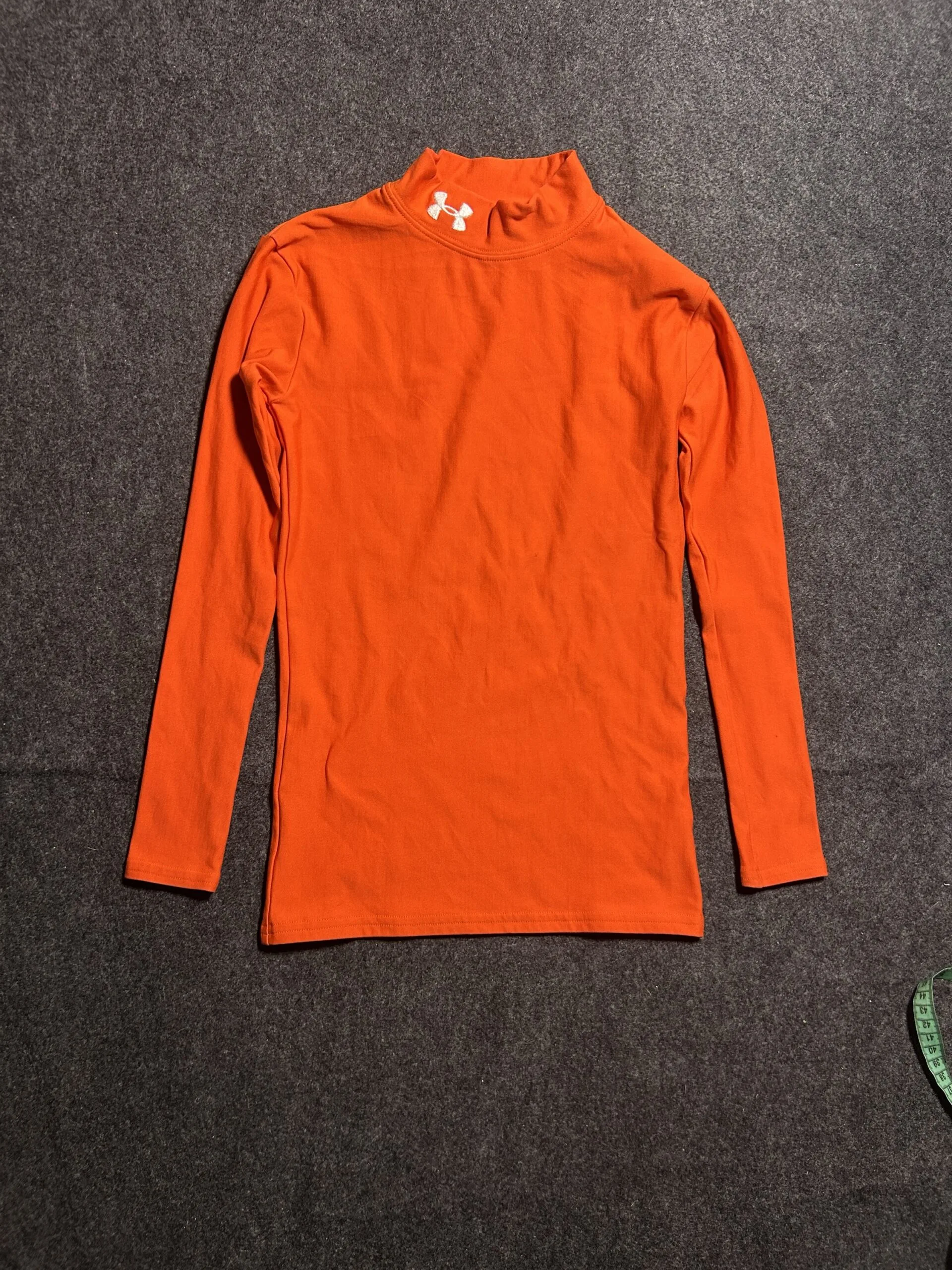 Under Armour HeatGear Compression Mock Neck Top Orange | XS