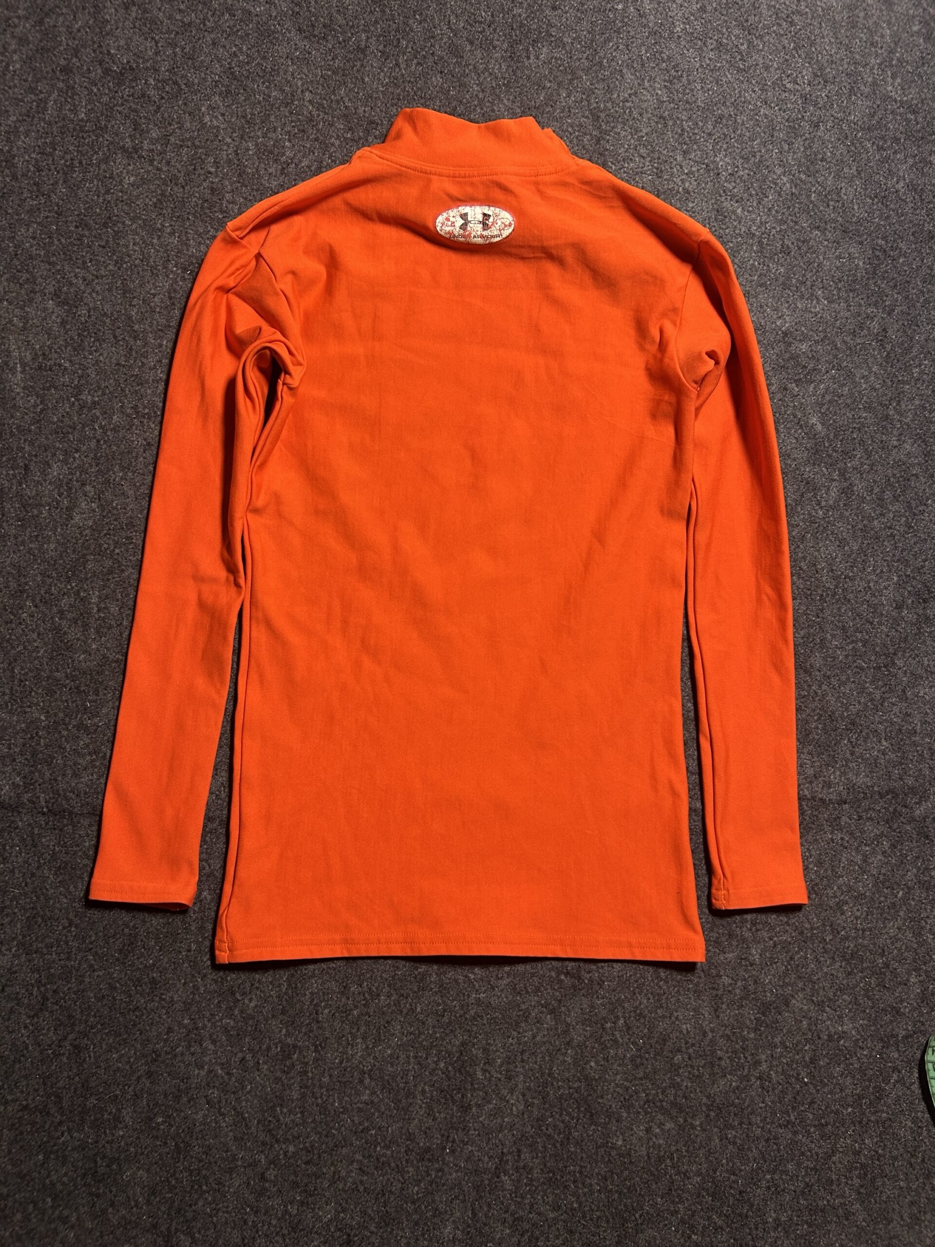 Under Armour HeatGear Compression Mock Neck Top Orange | XS