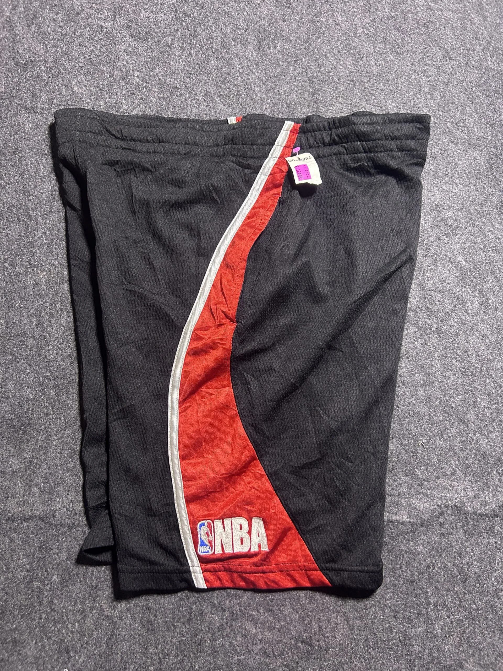 NBA Elevation Black & Red Basketball Shorts | W36-40