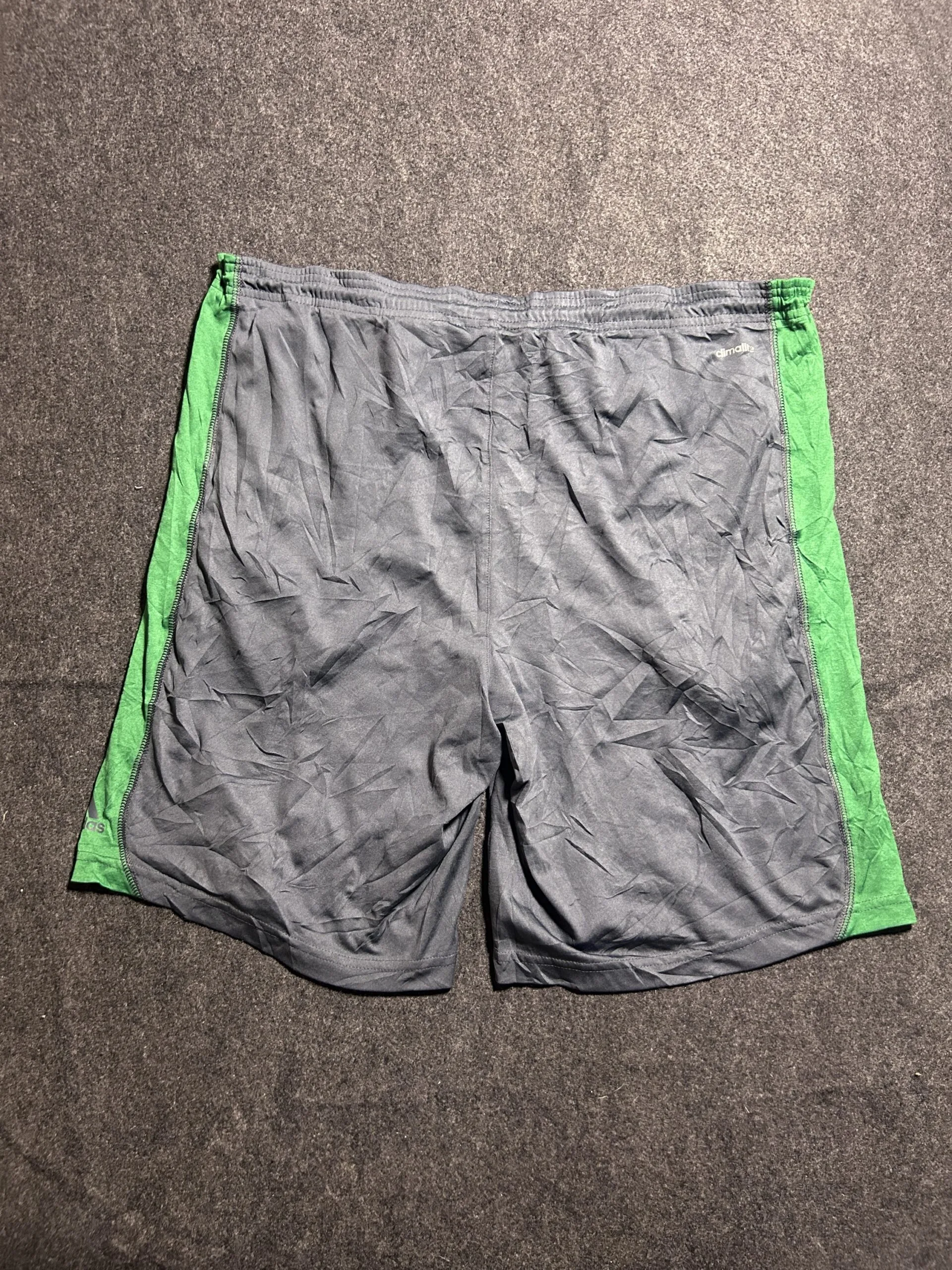 Adidas Climalite Grey & Green Performance Shorts | XL