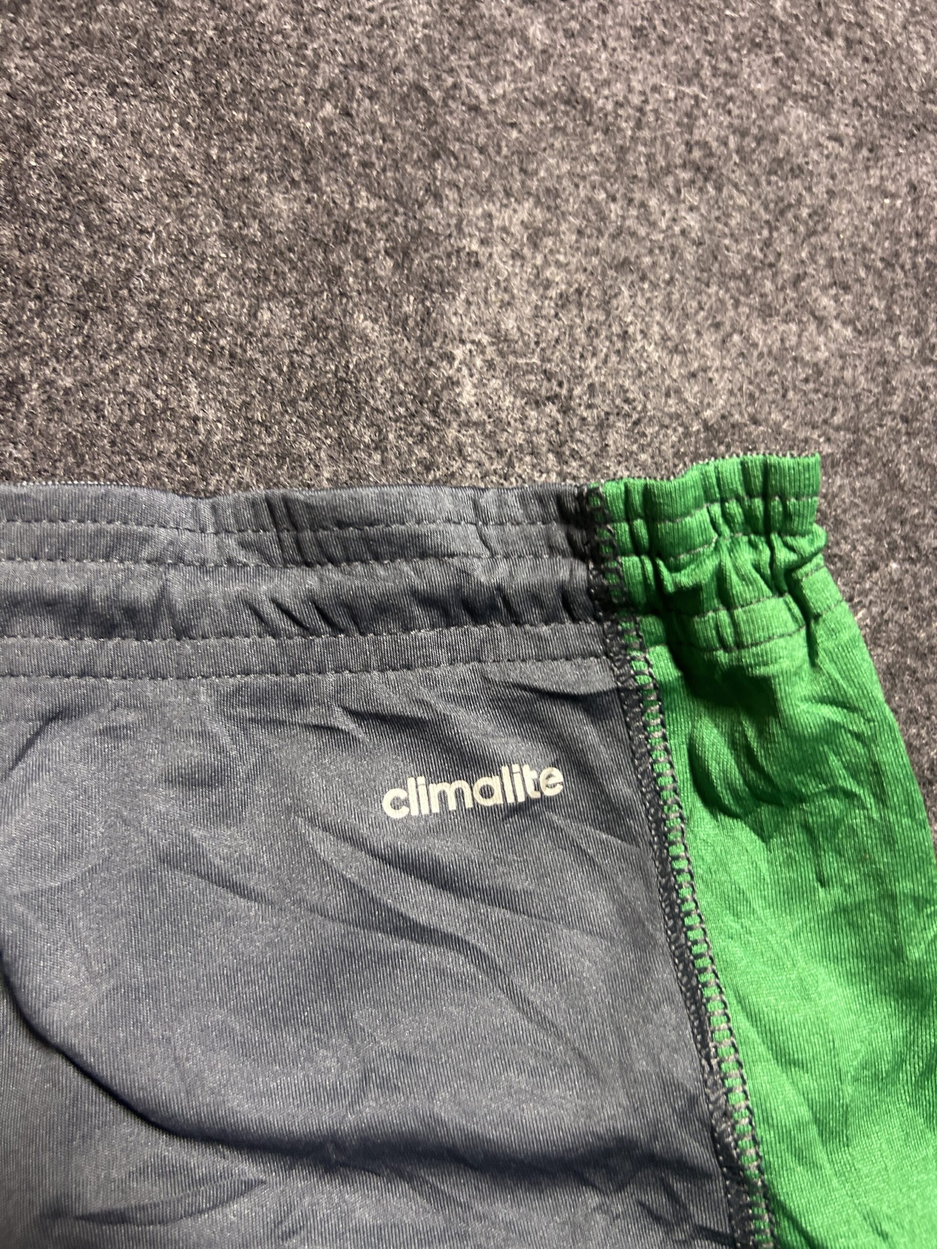 Adidas Climalite Grey & Green Performance Shorts | XL