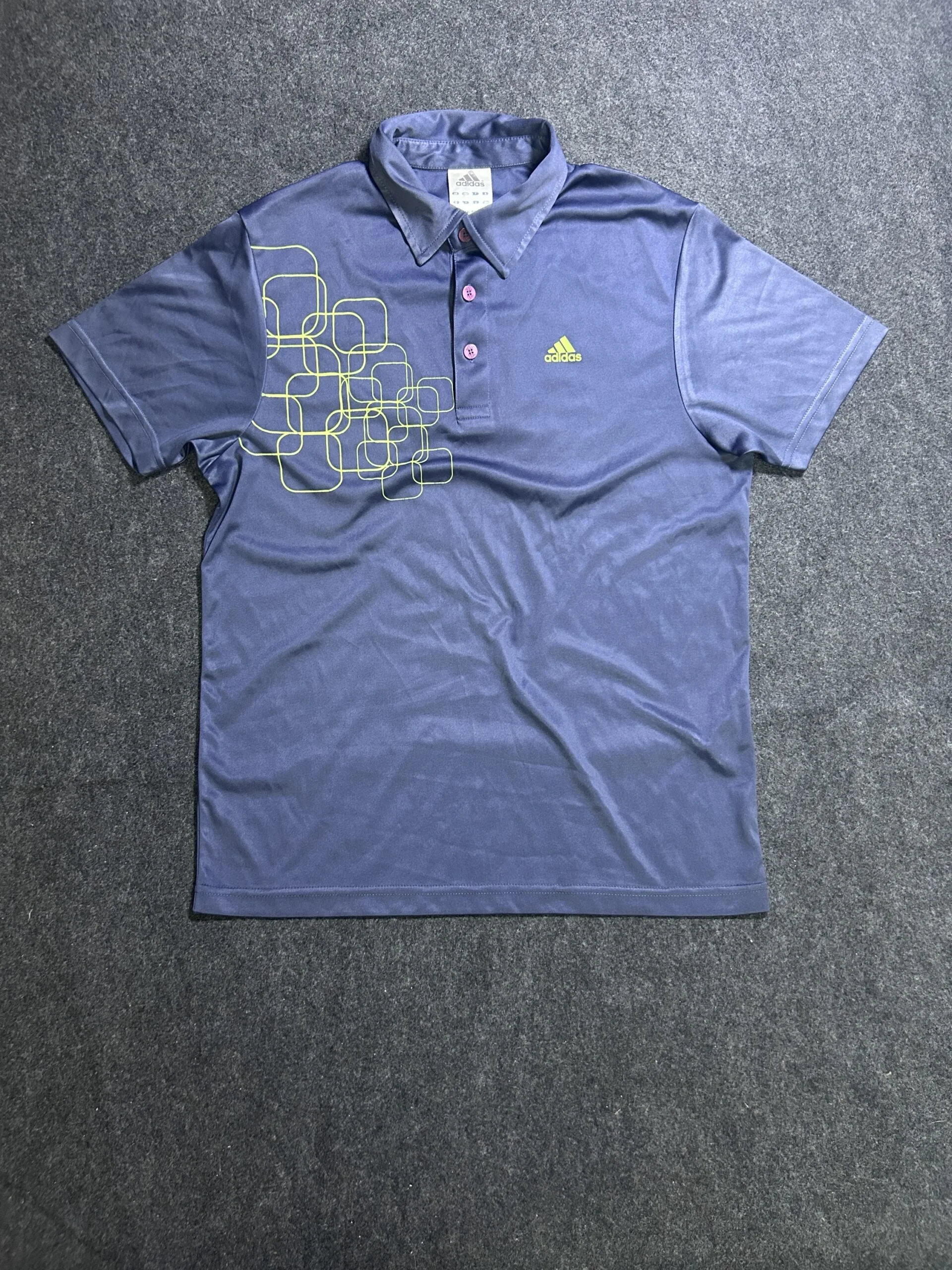 Adidas Graphic Performance Polo T-Shirt Purple Grey | M