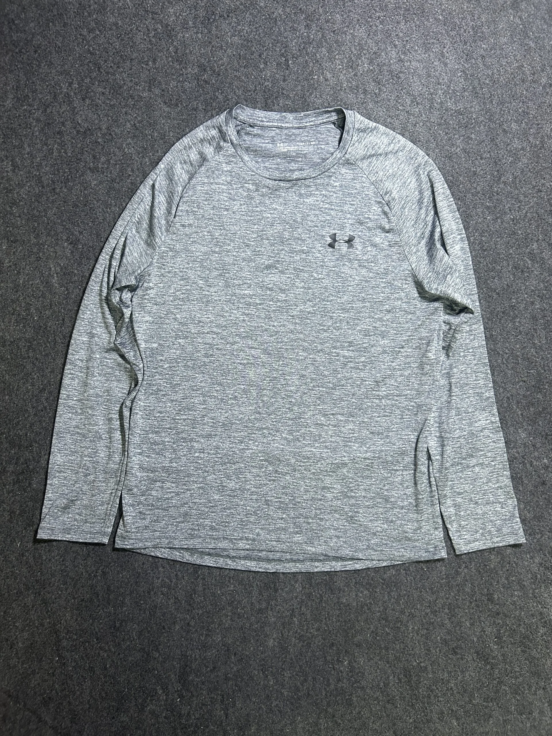 Under Armour HeatGear Long Sleeve Performance Tee – Grey Marl | M