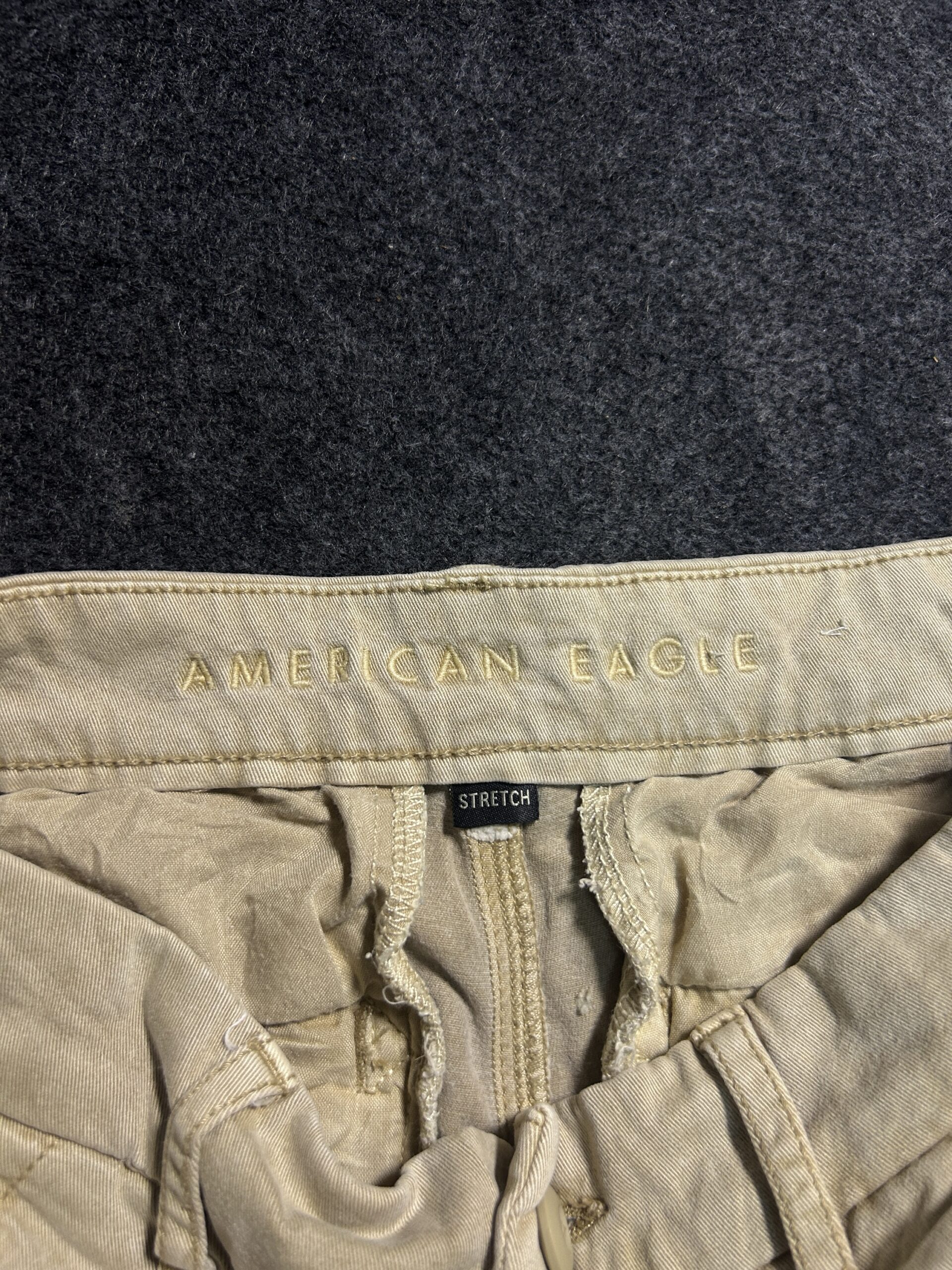 American Eagle Wide Leg Baggy Jeans Beige M