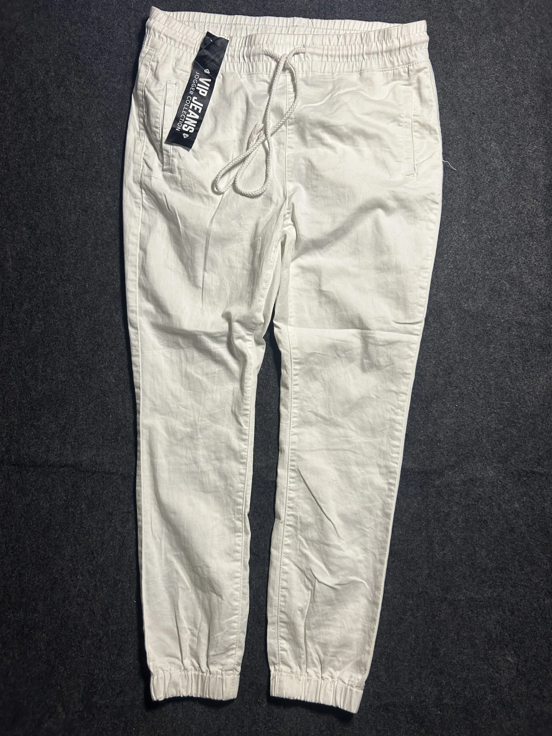 VIP Jeans Jogger Pants | White | M