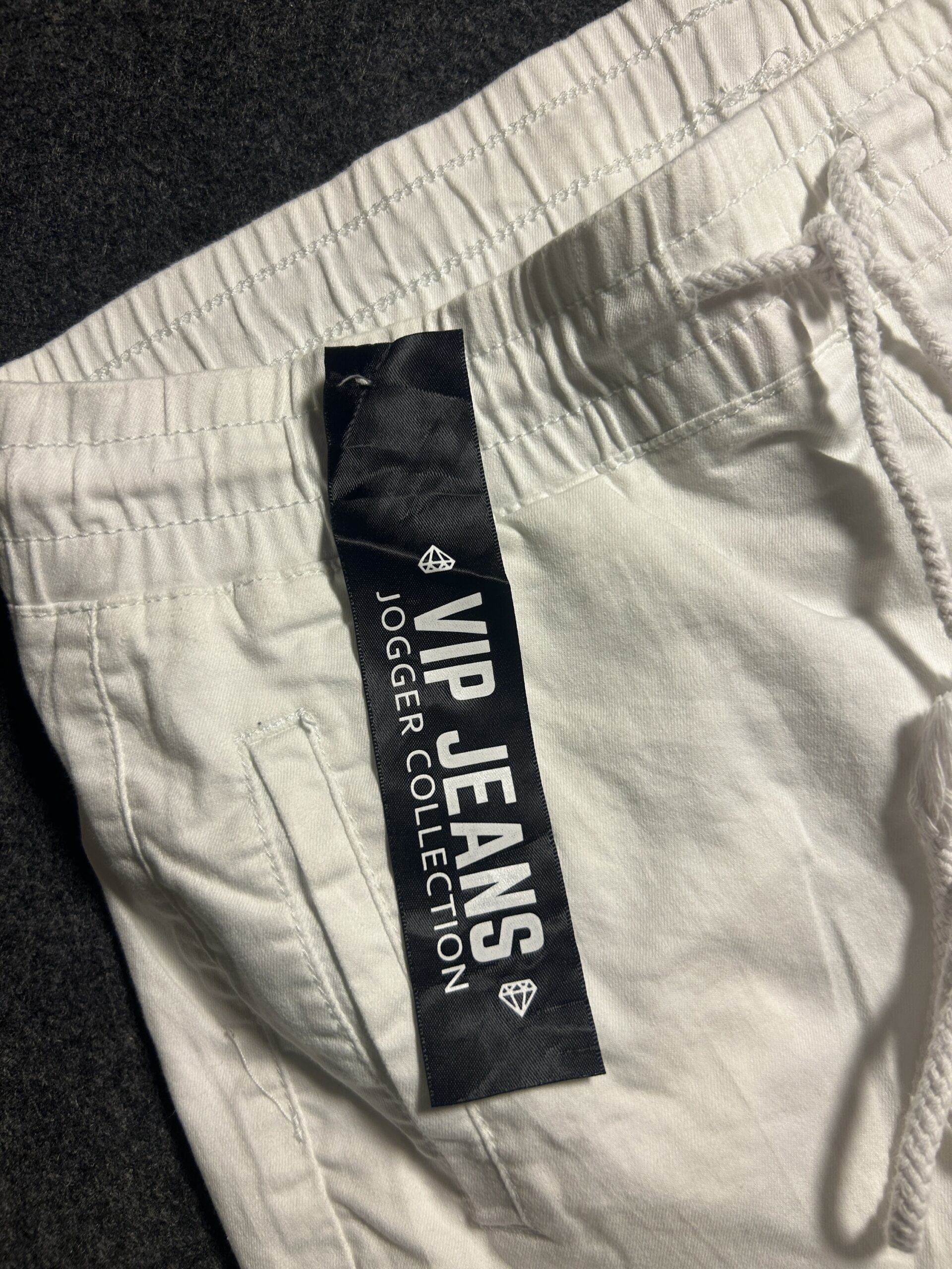 VIP Jeans Jogger Pants | White | M