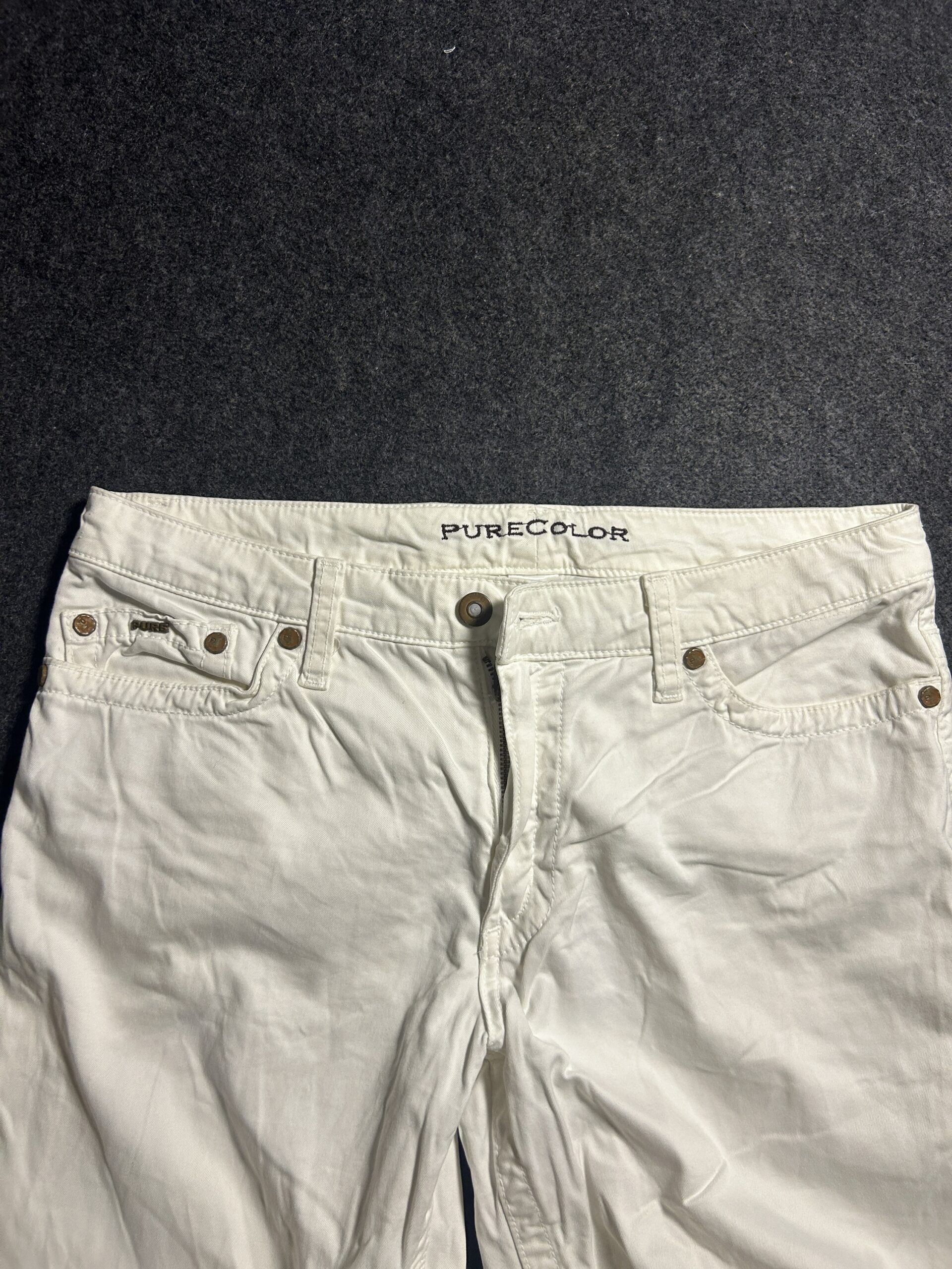 PureColor White Straight Fit Trouser | W34