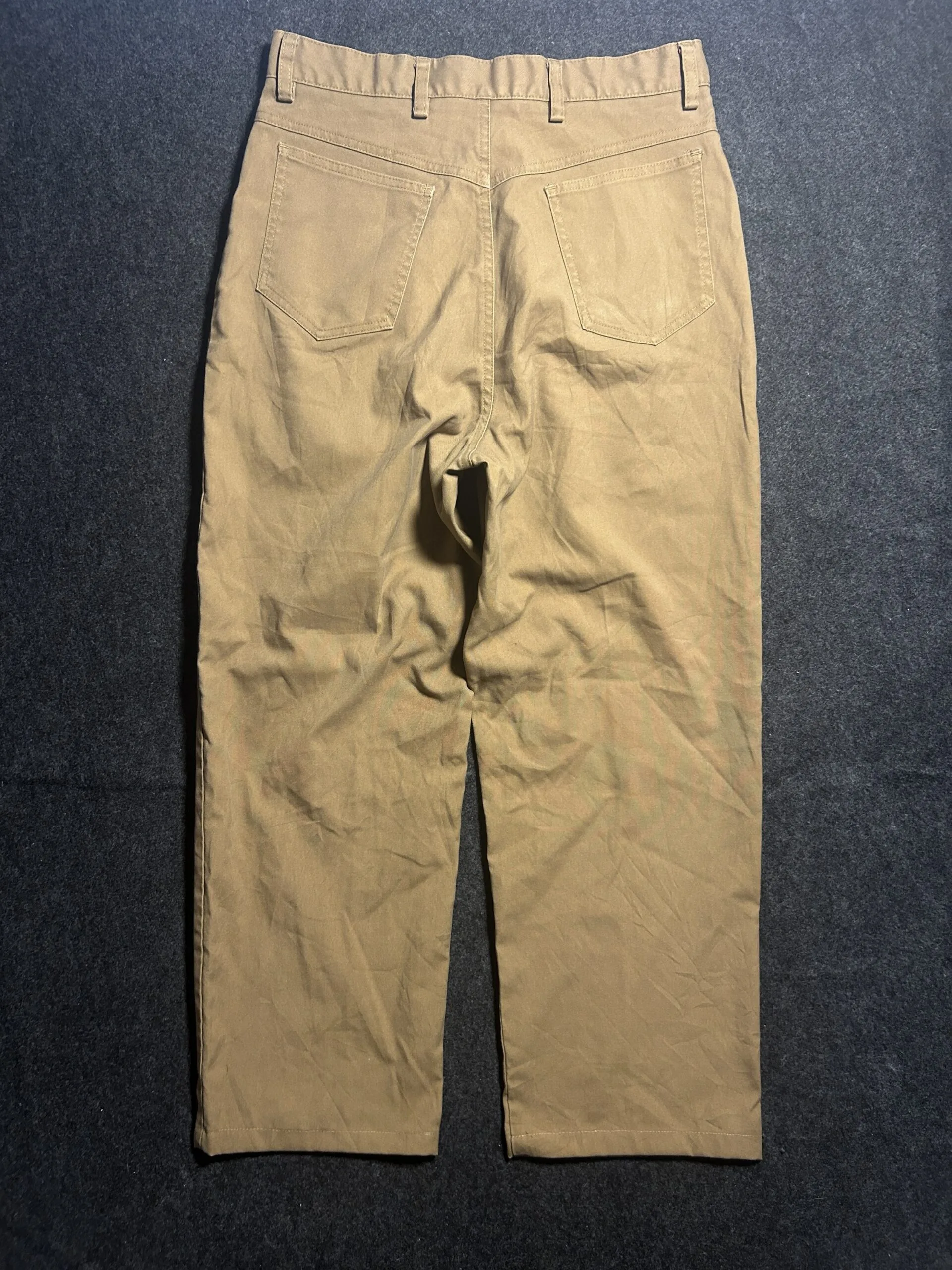 Vintage Khaki Workwear Baggy Pants | W30