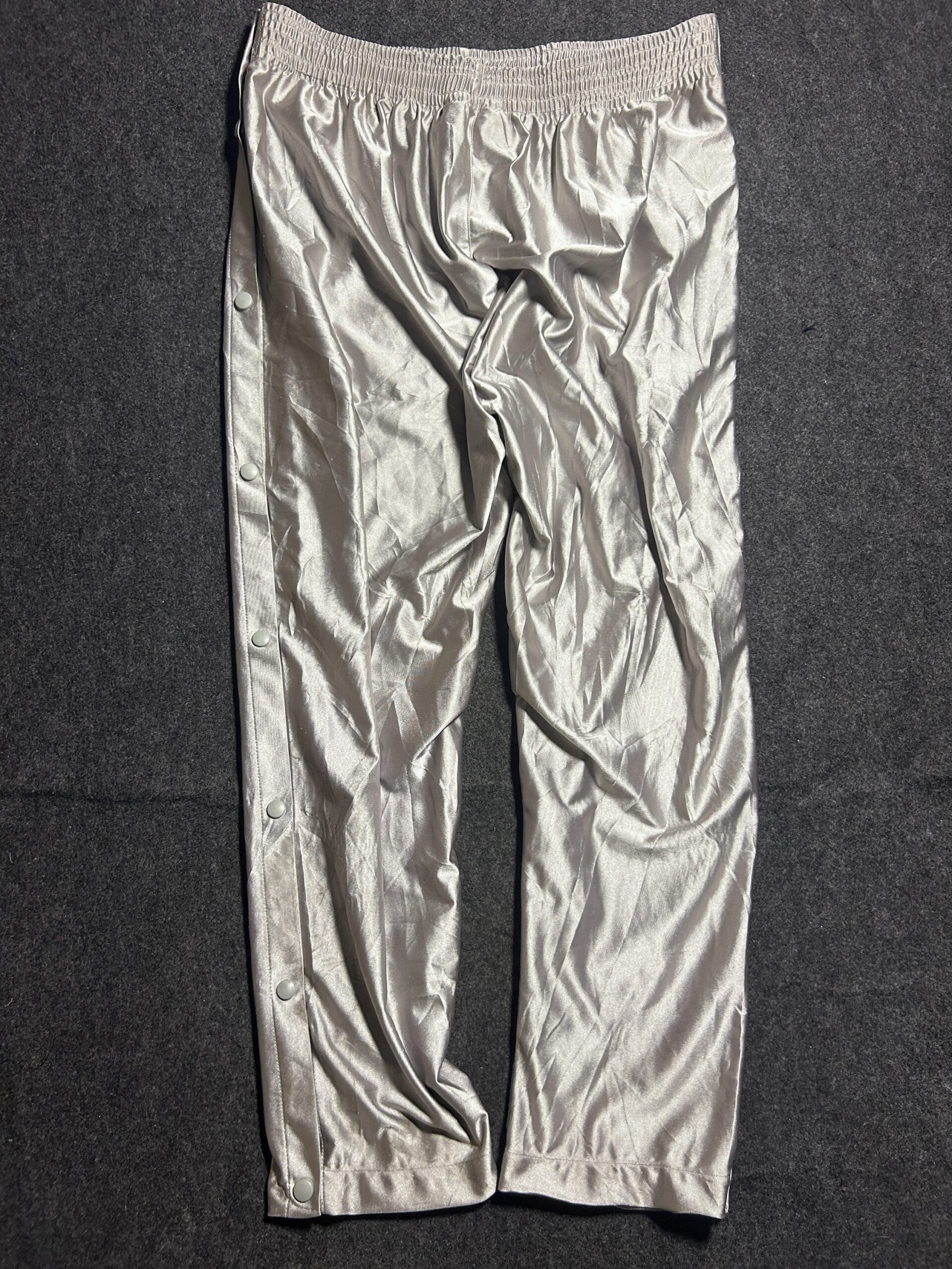 Nike Vintage Tearaway Track Pants Silver Dazzle Side Snap Breakaway XL 34-36