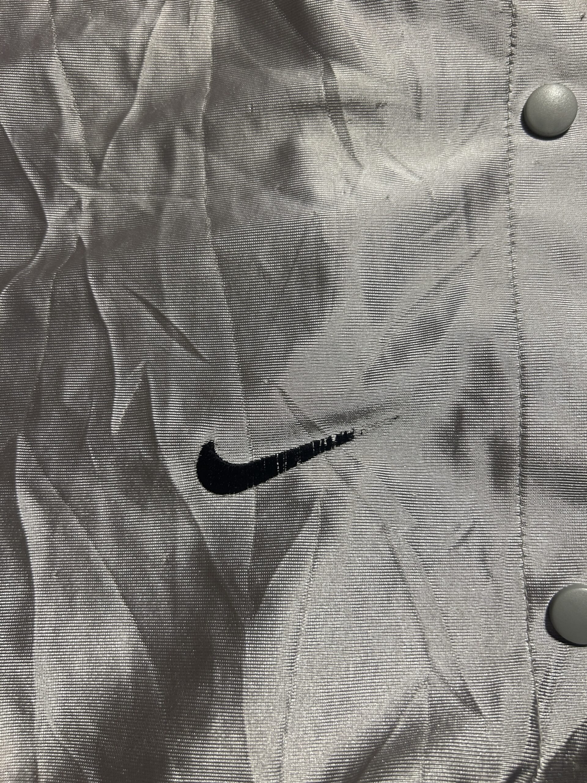 Nike Vintage Tearaway Track Pants Silver Dazzle Side Snap Breakaway XL 34-36