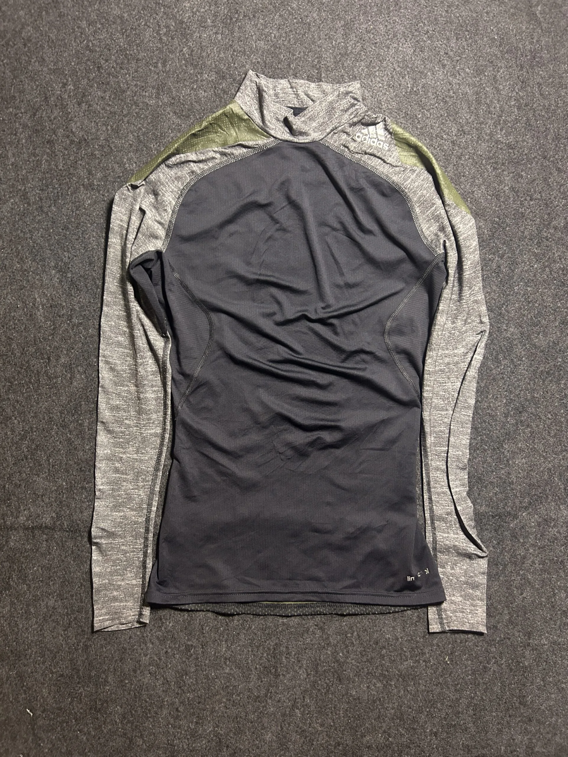 Adidas Techfit Climacool Compression Full Sleeve TShirt Grey Black | S