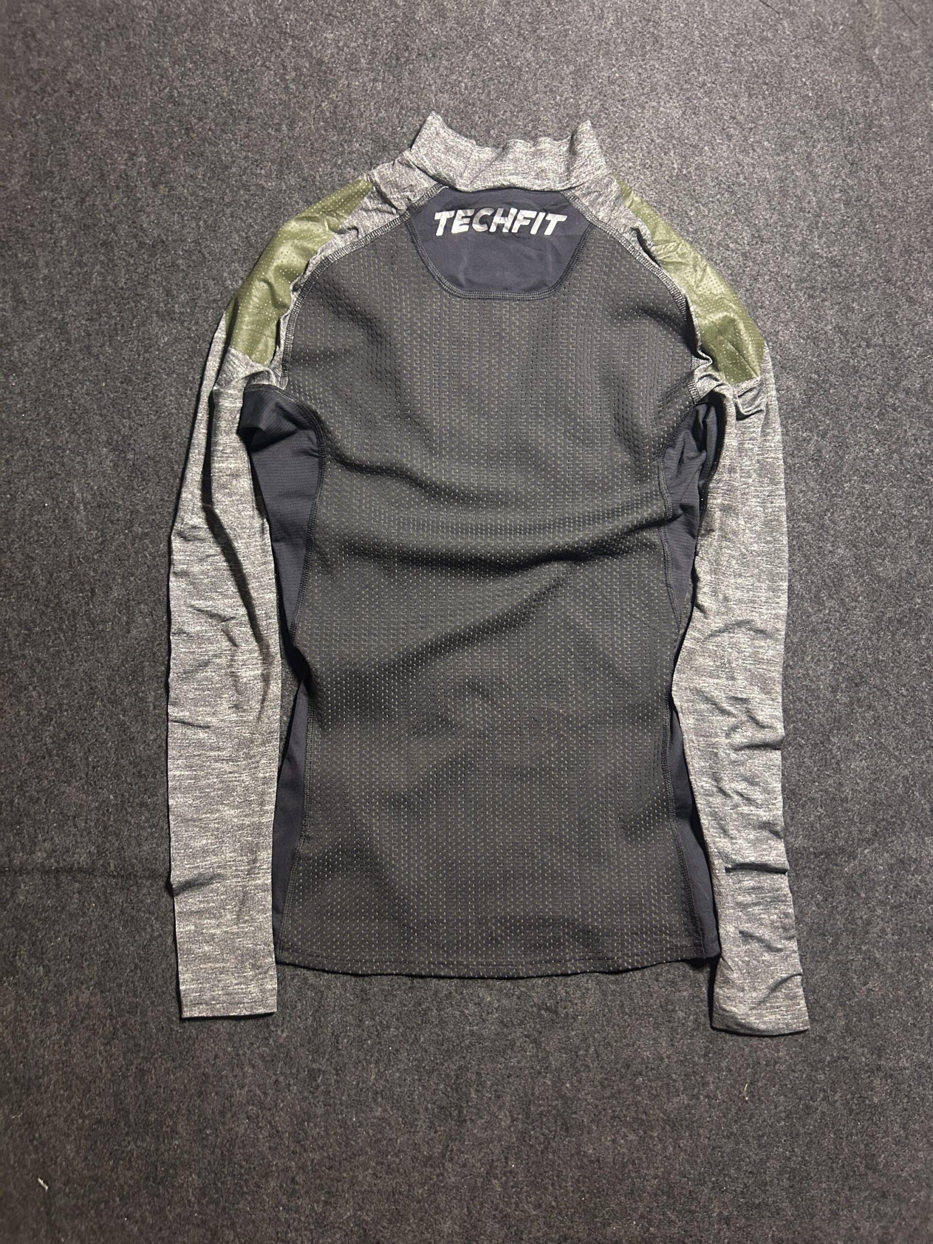Adidas Techfit Climacool Compression Full Sleeve TShirt Grey Black | S