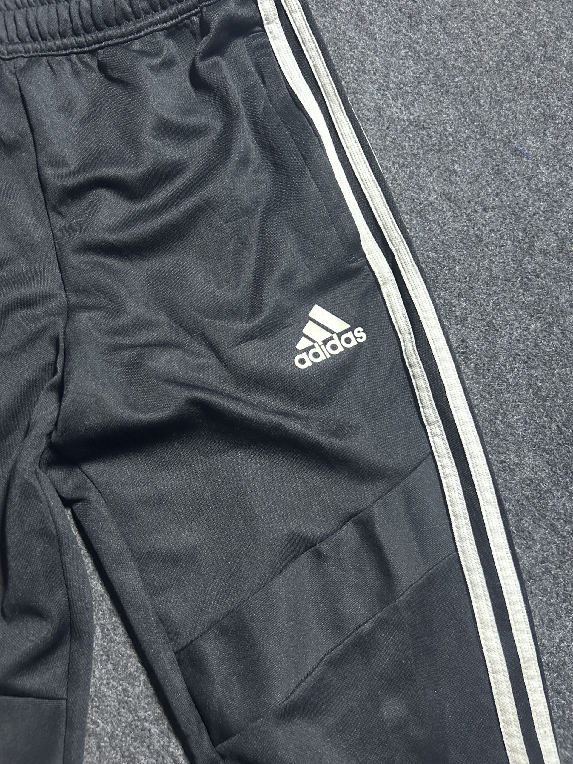 Adidas Climacool Black Track Pants  3 Stripes Hem Zip | 28-30