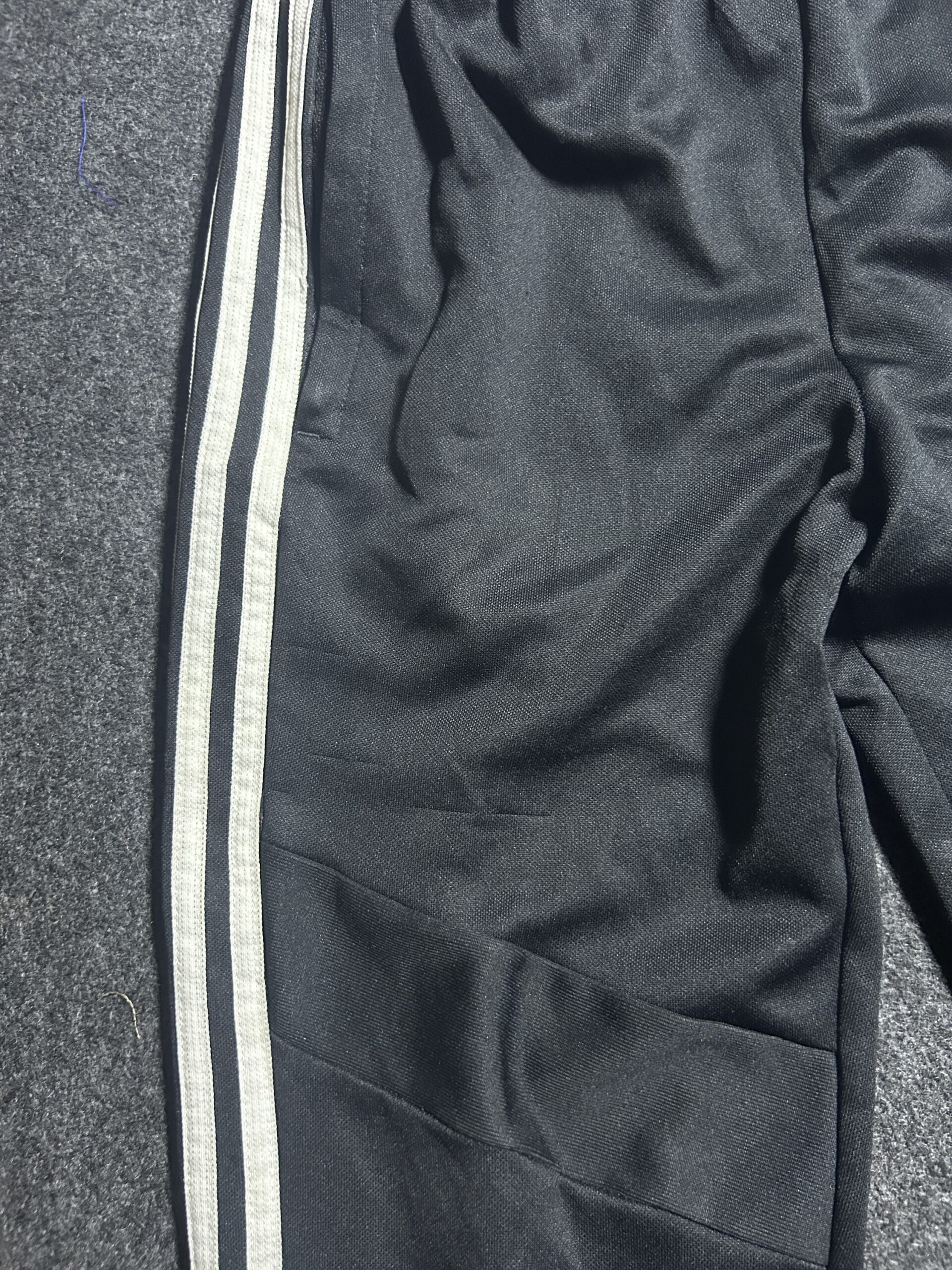 Adidas Climacool Black Track Pants  3 Stripes Hem Zip | 28-30