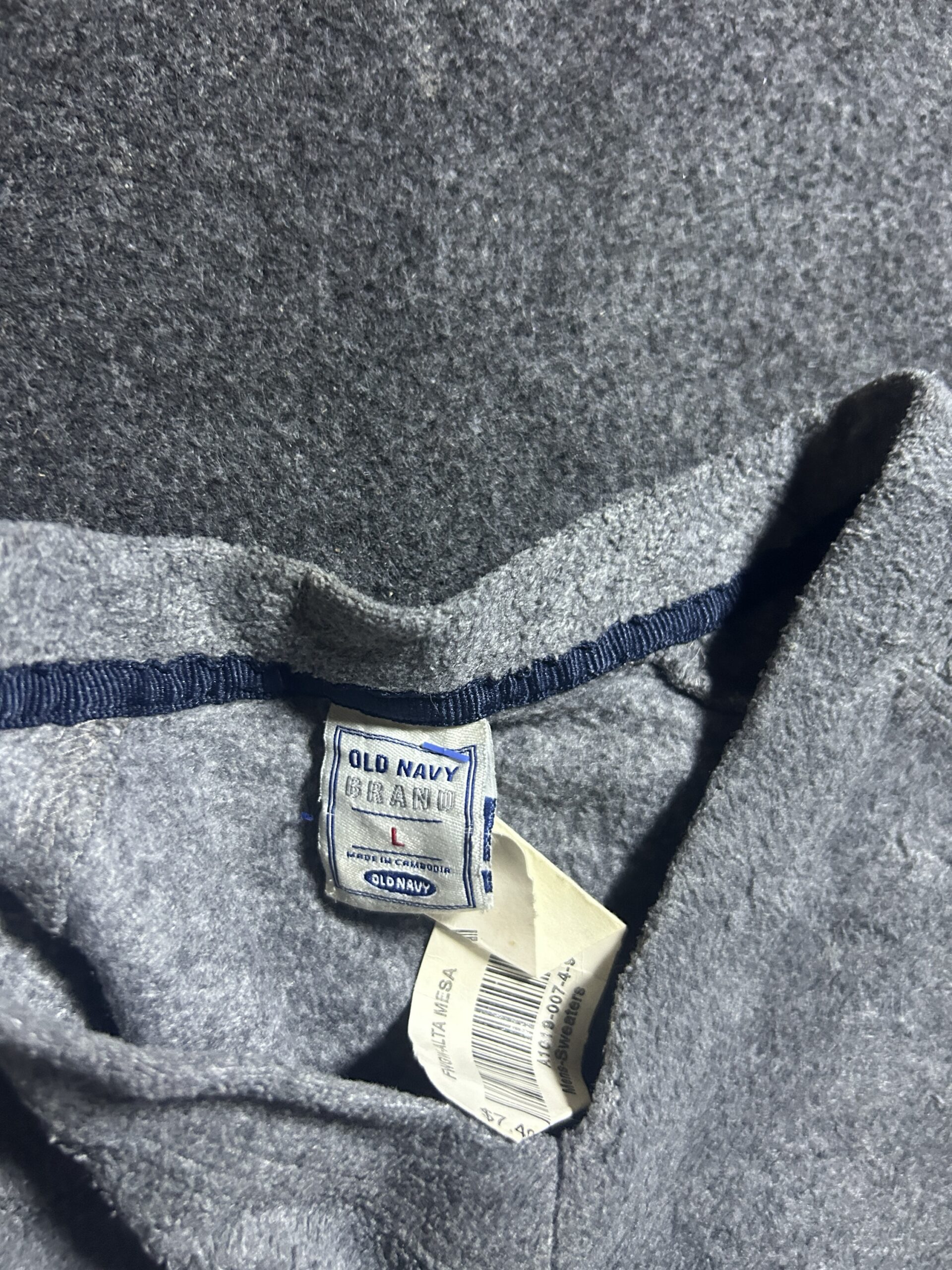 Old Navy Grey Fleece Sweatshirt XL | Soft Winter Pullover