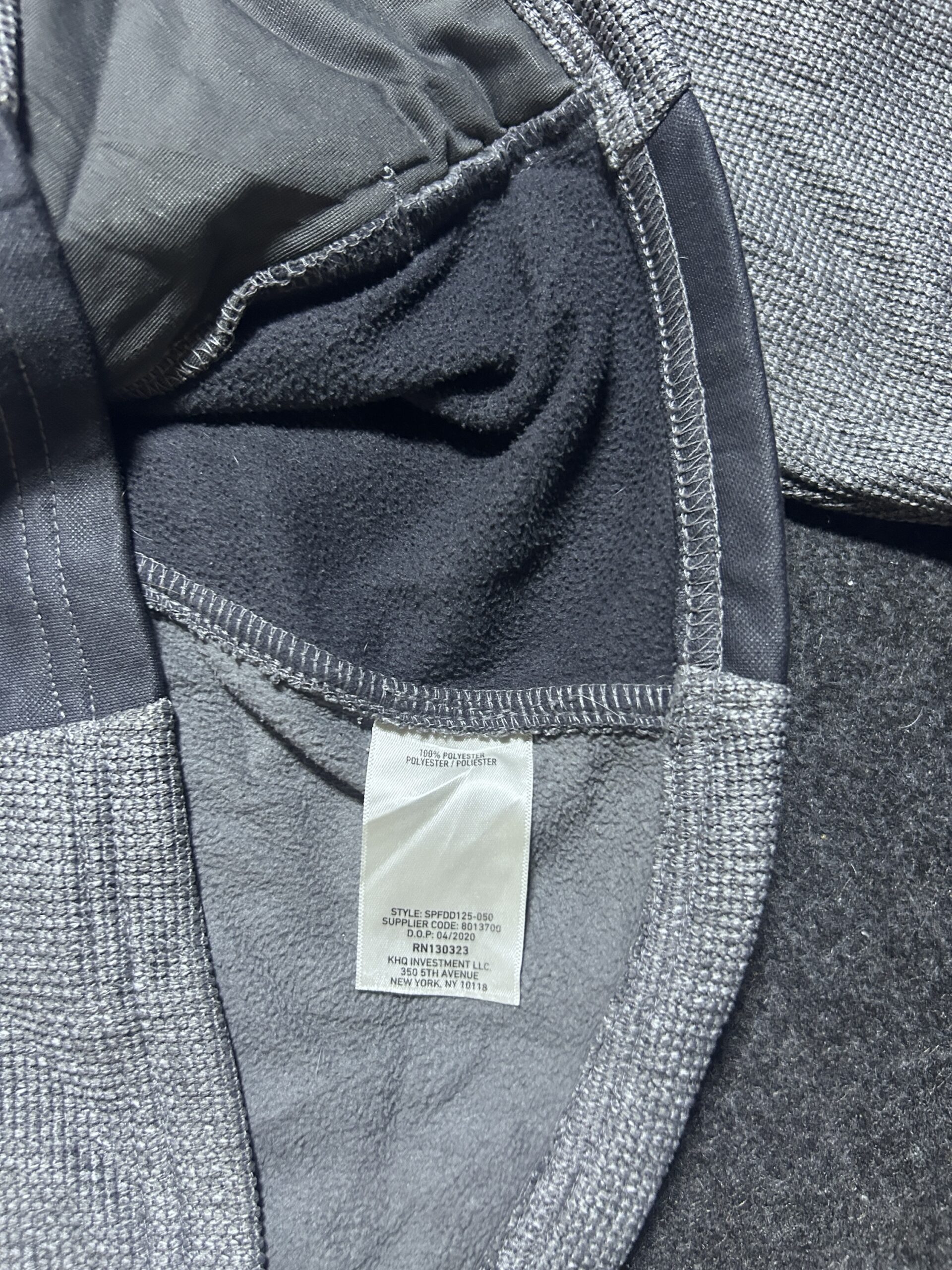 Spyder Grey Full Zip Hoodie Jacket | Fleece Activewear | L