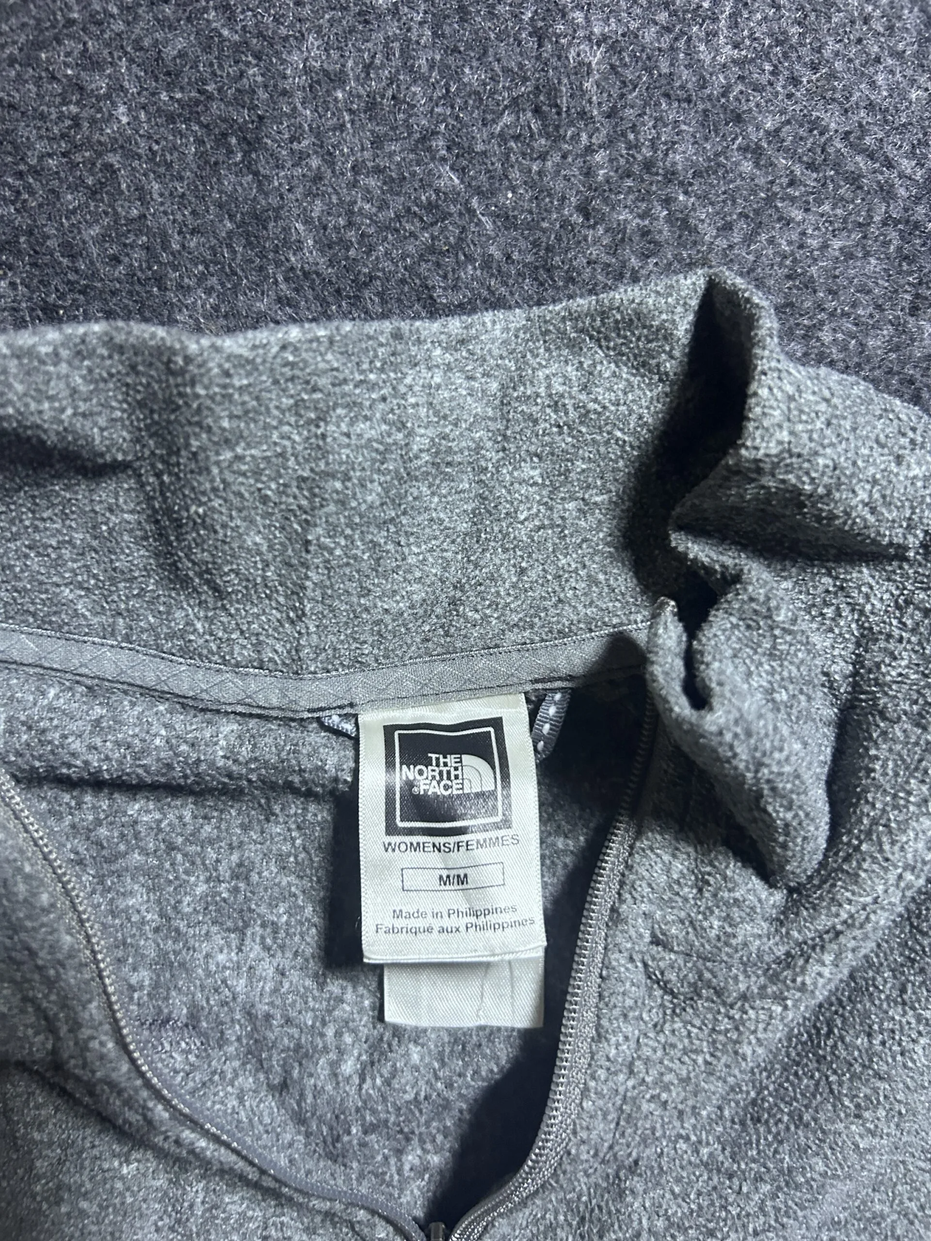 The North Face Grey Quarter Zip Fleece Pullover | Unisex | S