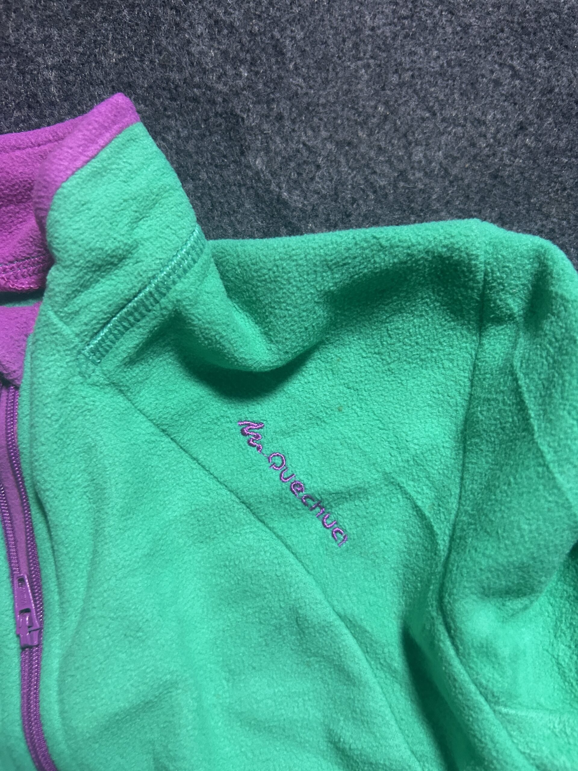 Decathlon Quechua Green Fleece Quarter Zip | Women’s Sweatshirt | Small