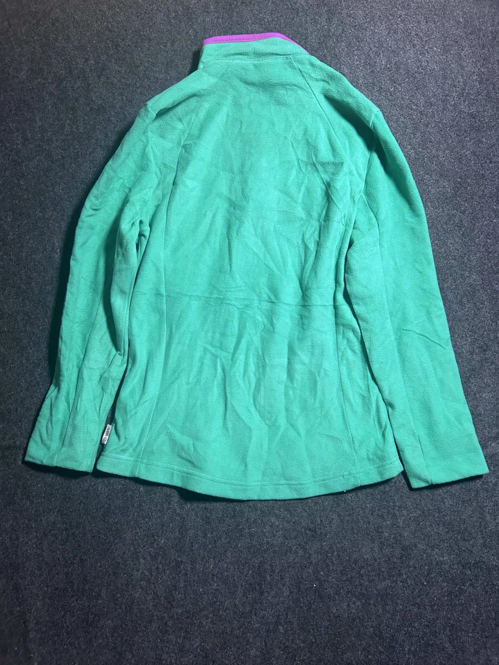 Decathlon Quechua Green Fleece Quarter Zip | Women’s Sweatshirt | Small