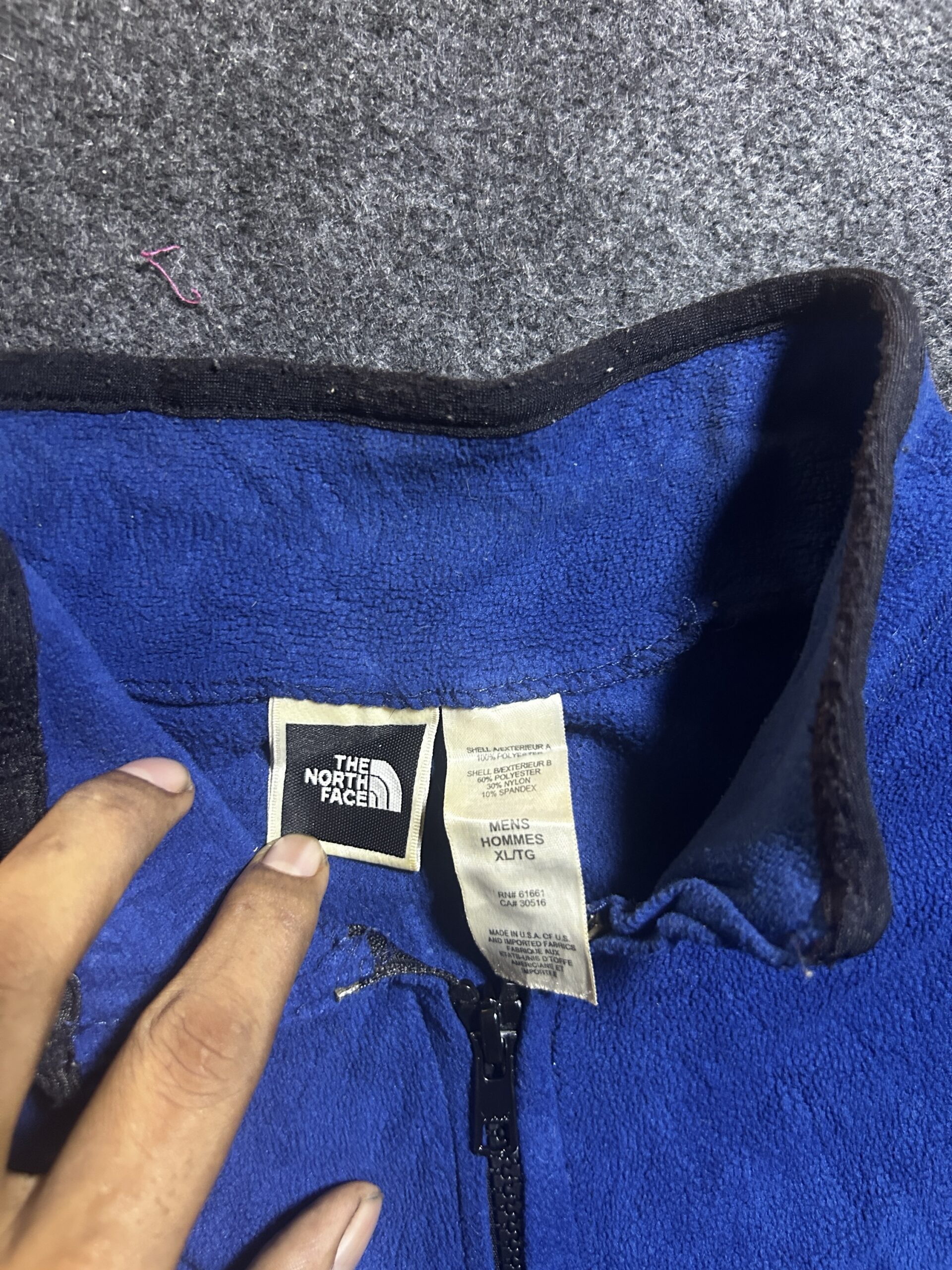 The North Face Blue Full Zip Fleece Vest Men’s XL